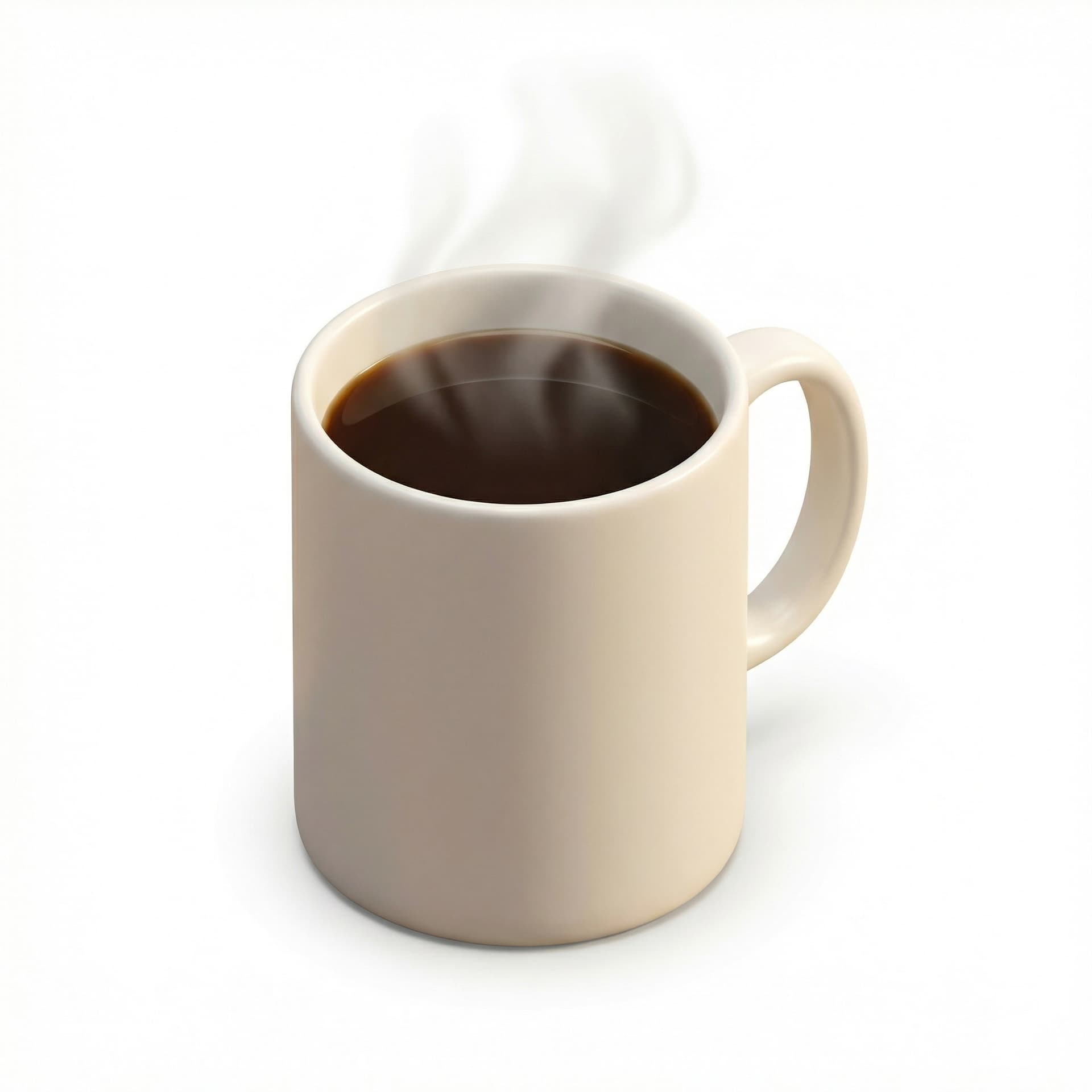 A coffee cup with steam rising