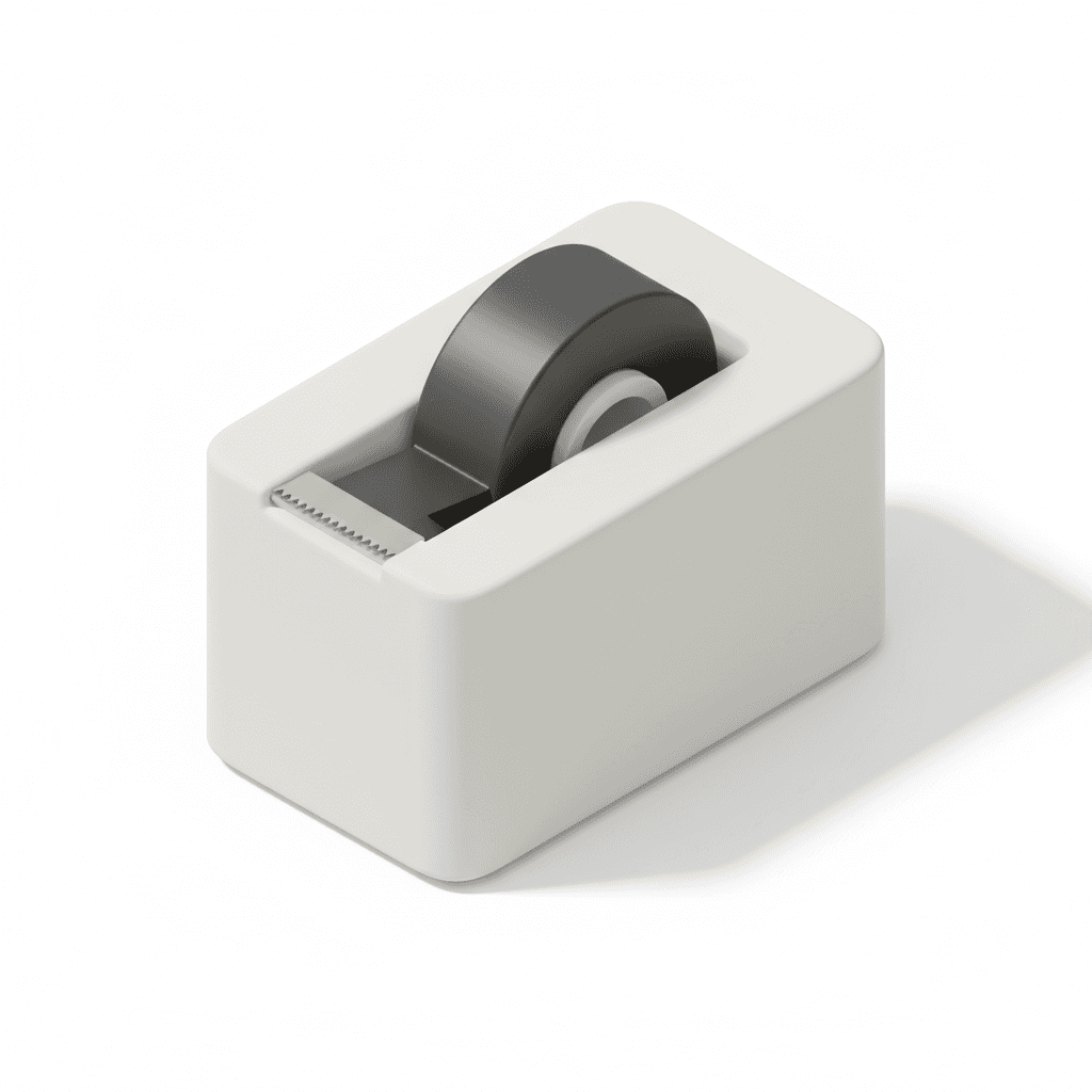 Paper tape dispenser inspired by Dieter Rams Braun design