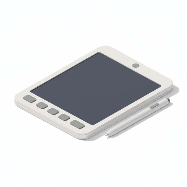 Graphic tablet and stylus inspired by Dieter Rams Braun design
Flat clean geometry
Low profile buttons
Soft reflection
Calm balanced composition