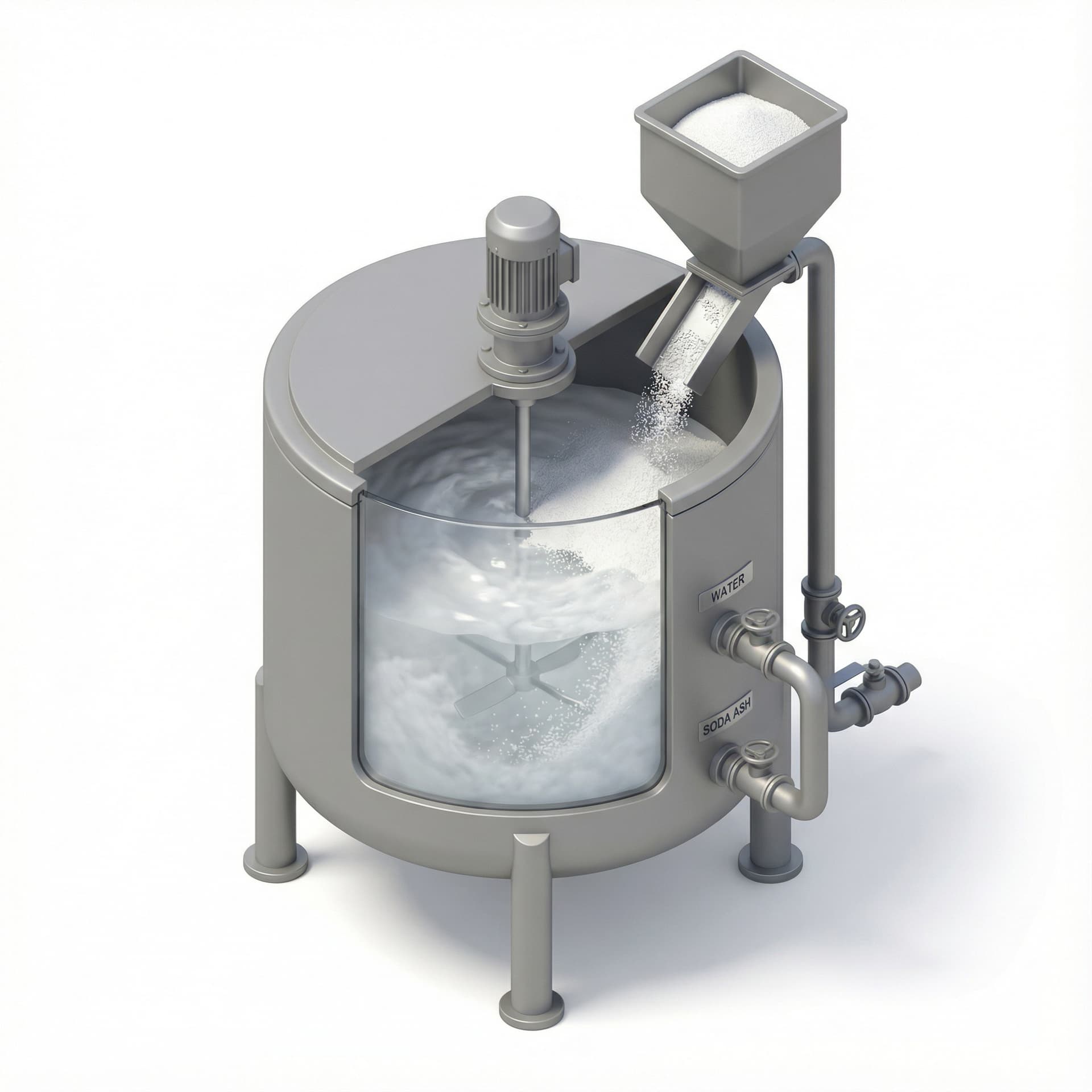 soda ash mixing