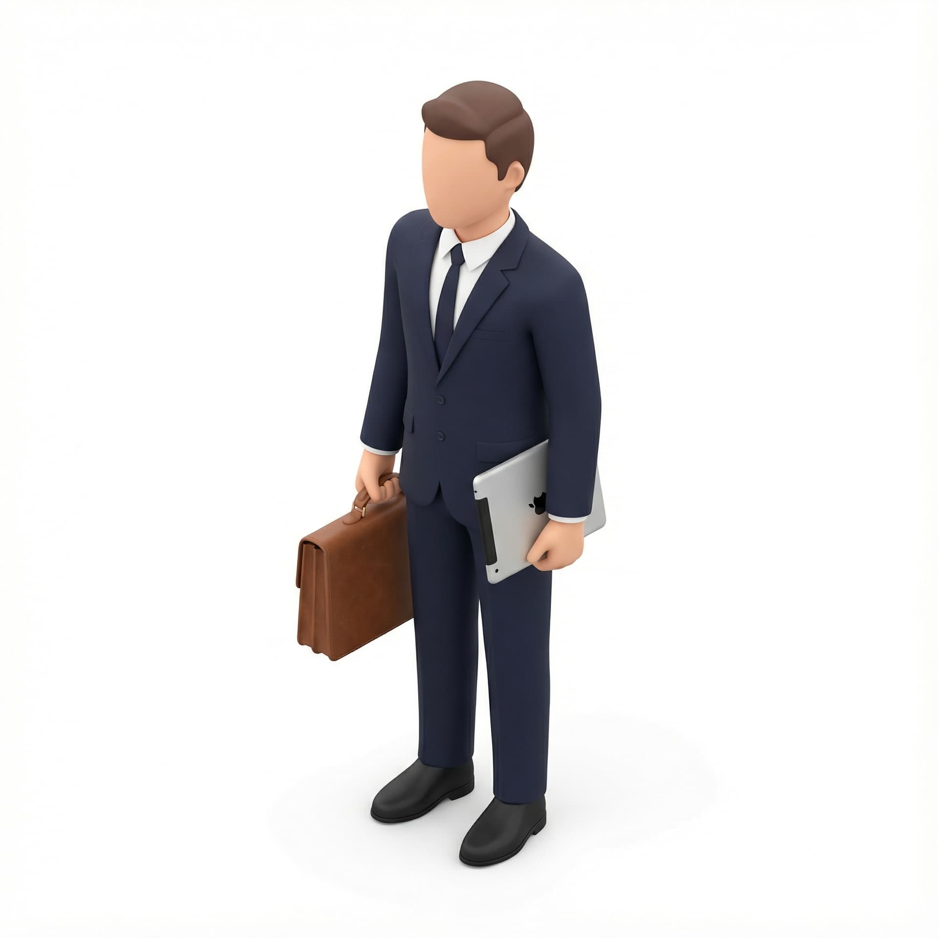 change the hoodie with suites, remove the headphone, change the backpack with suite case, add ipad for accessories