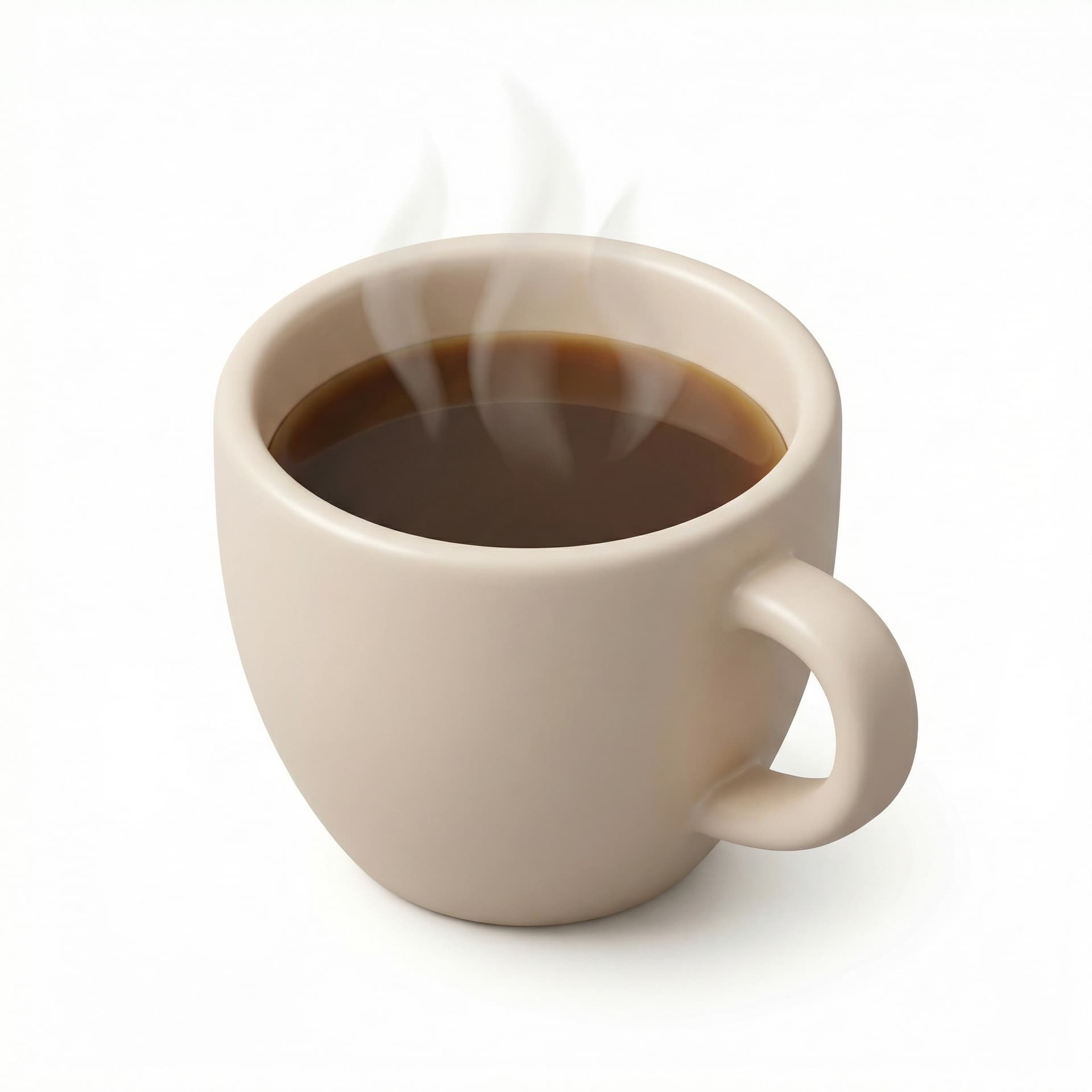 A coffee cup with steam rising
