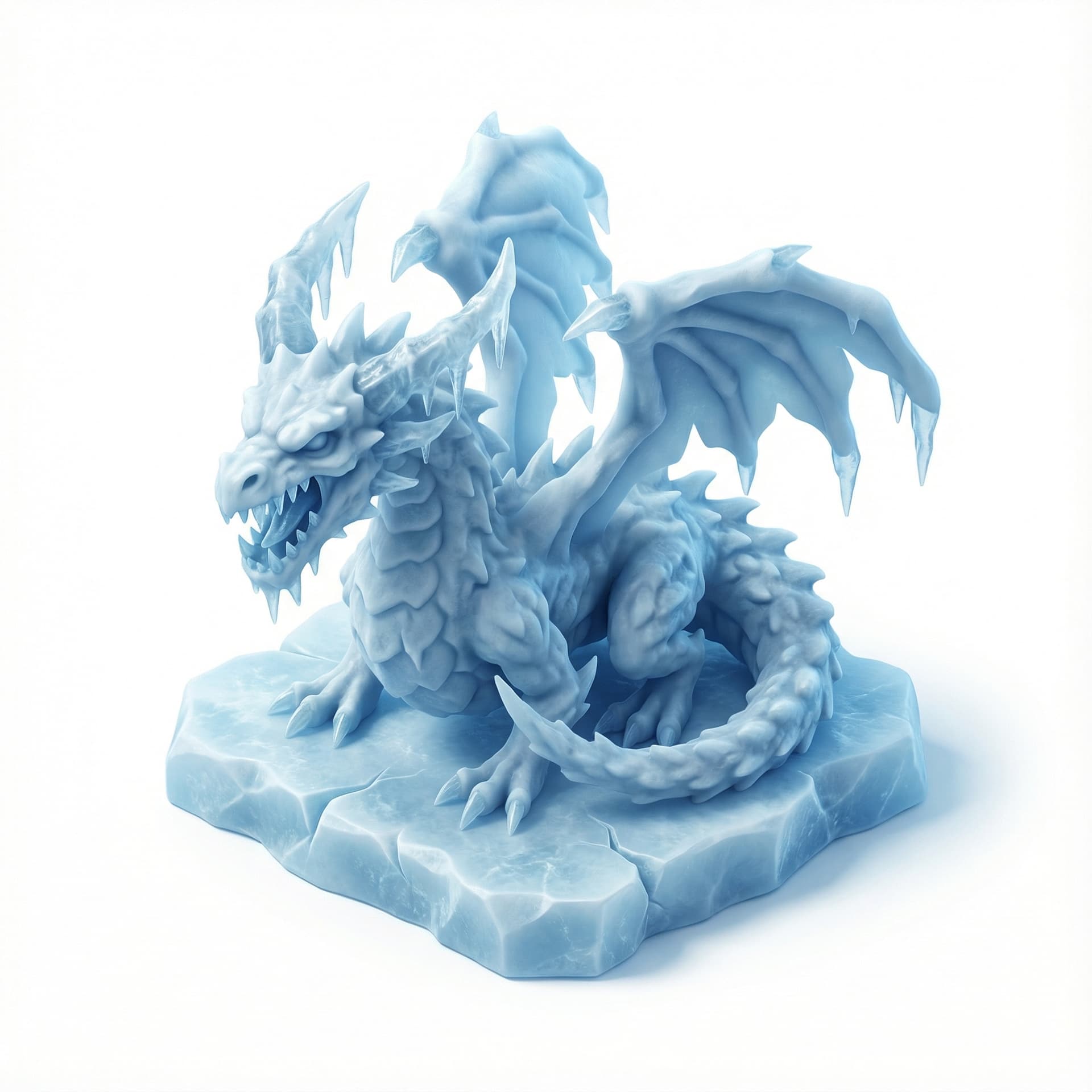 a very grotesque cool looking ice dragon