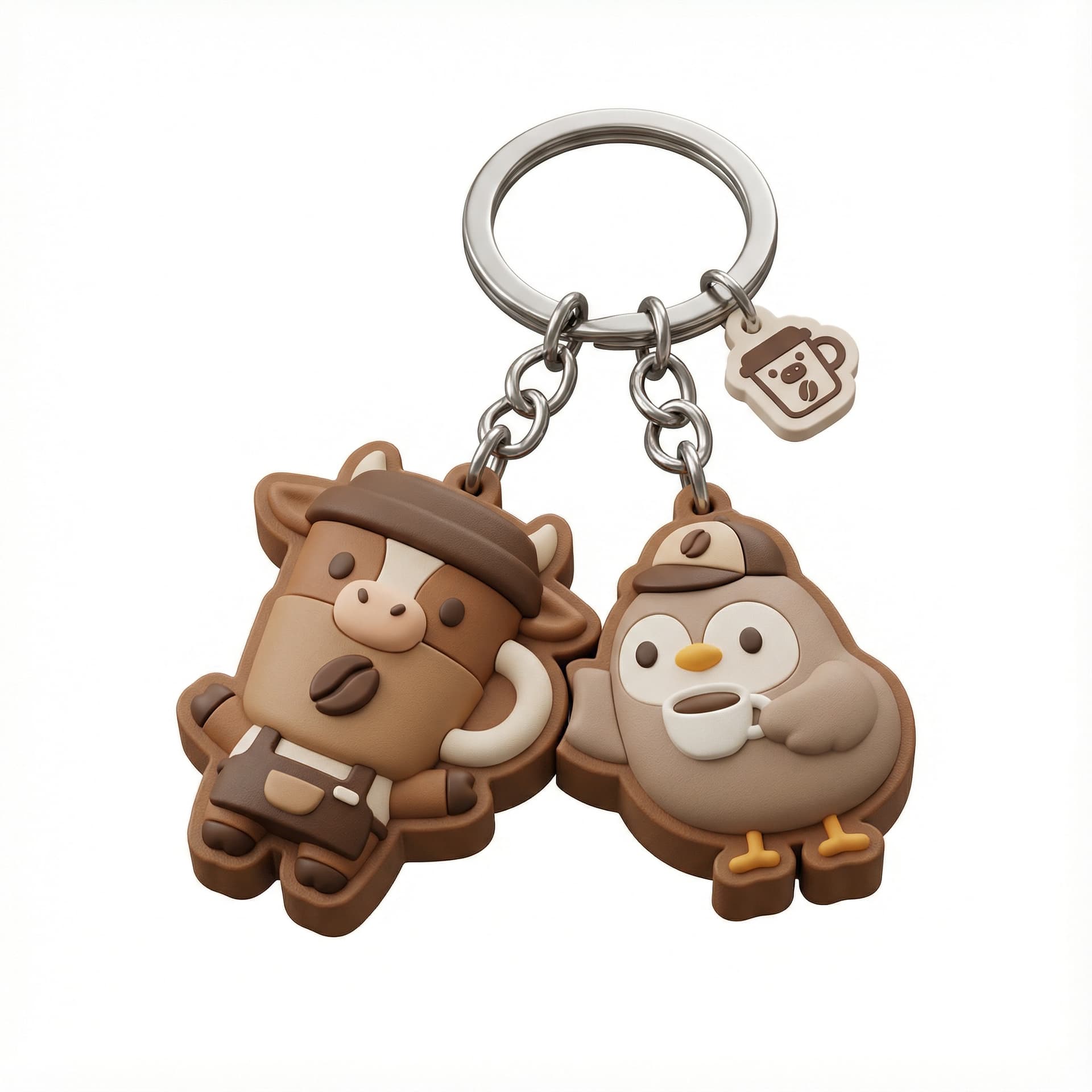 make a coffee calf and tuku collaborated keychain