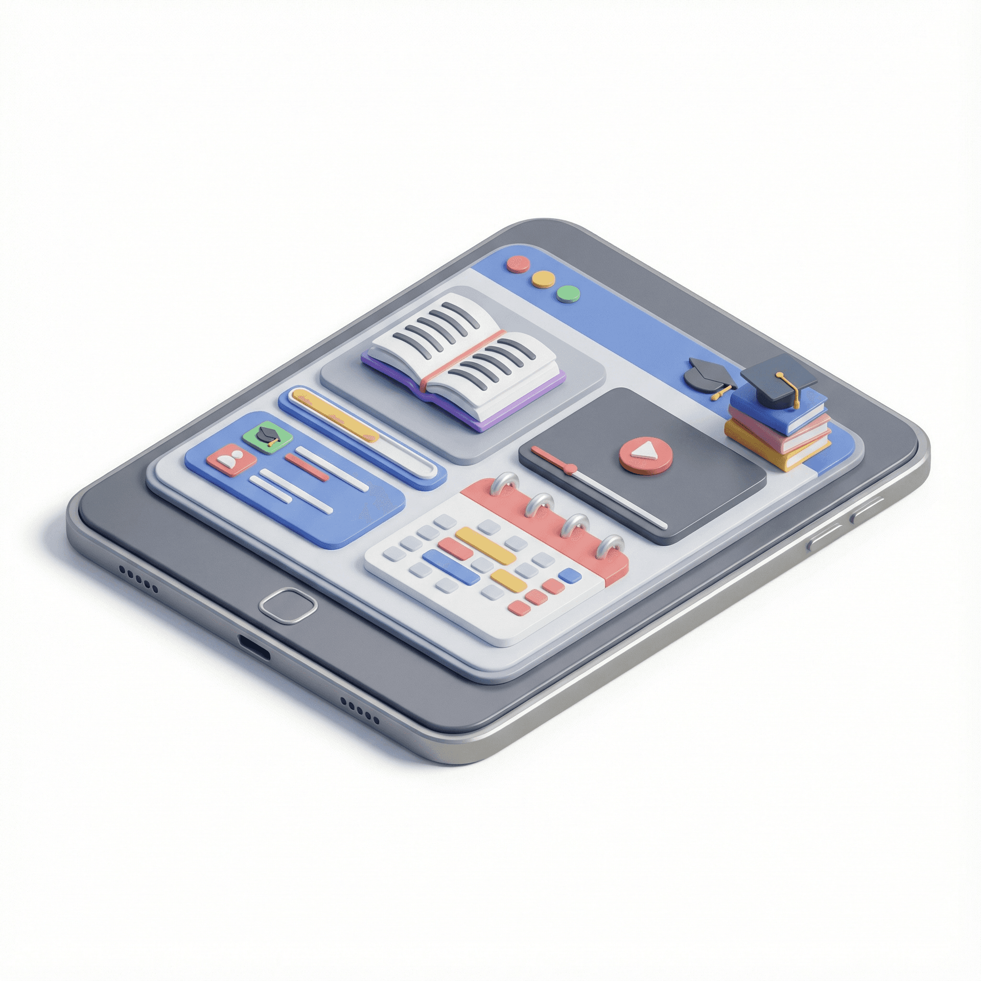 buatkan image tentang study plarform application