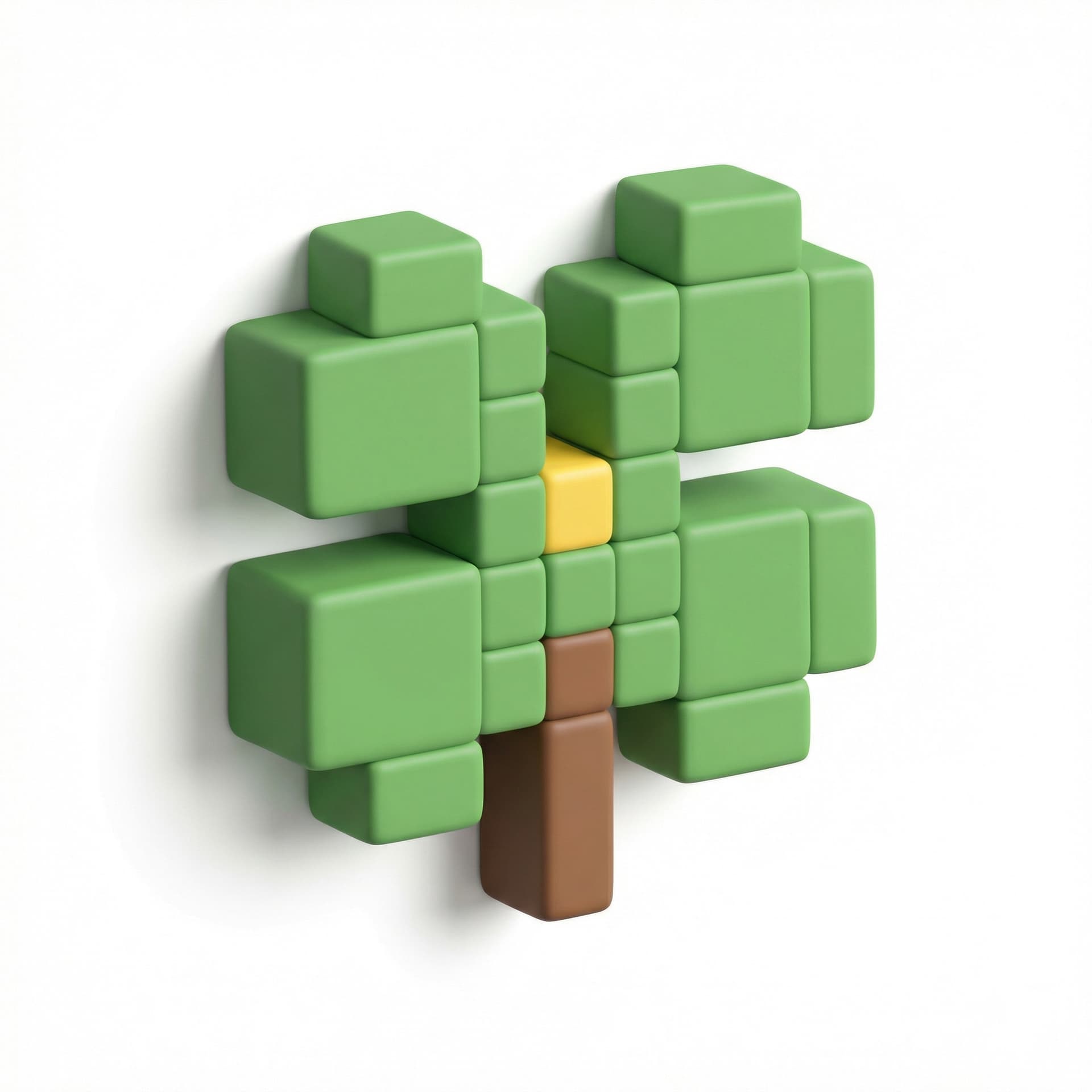 pixel lucky flower make it middle no side angle