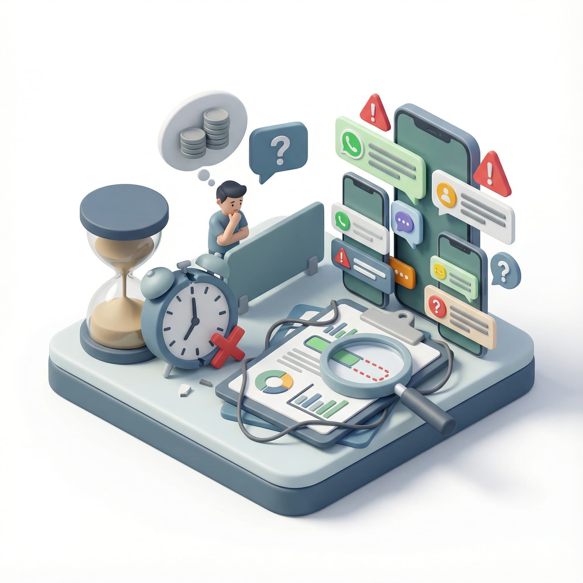 Banyaknya waktu yang terbuang akibat rasa sungkan saat menagih serta banjir komplain di WhatsApp yang tidak tervalidasi dan sulit dipantau progresnya.".