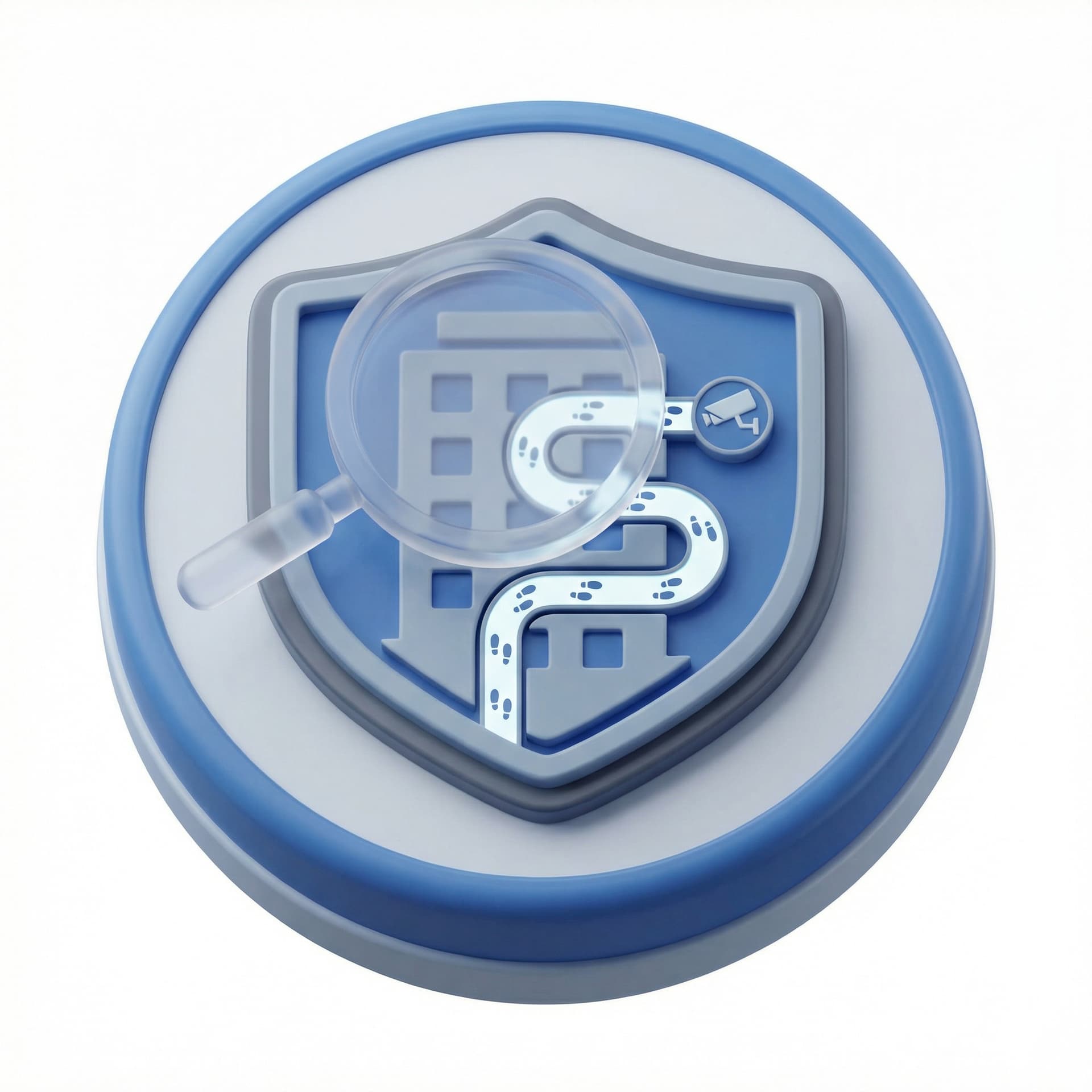 buatkan logo sederhana aplikasi patrol untuk memantau aktivitas di gedung