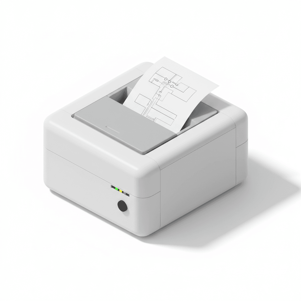 Printer proof inspired by Dieter Rams Braun design