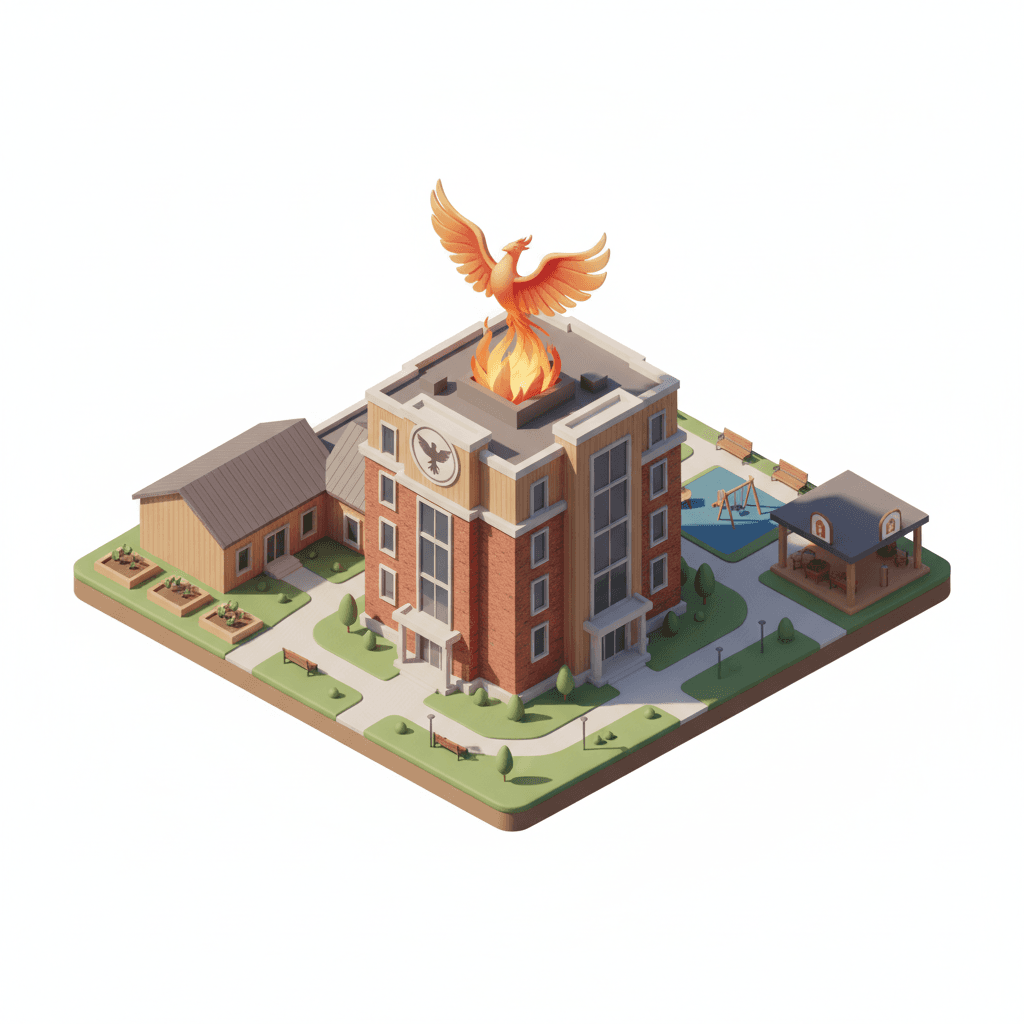 Pheonix rising homeless shelter and transitional housing 