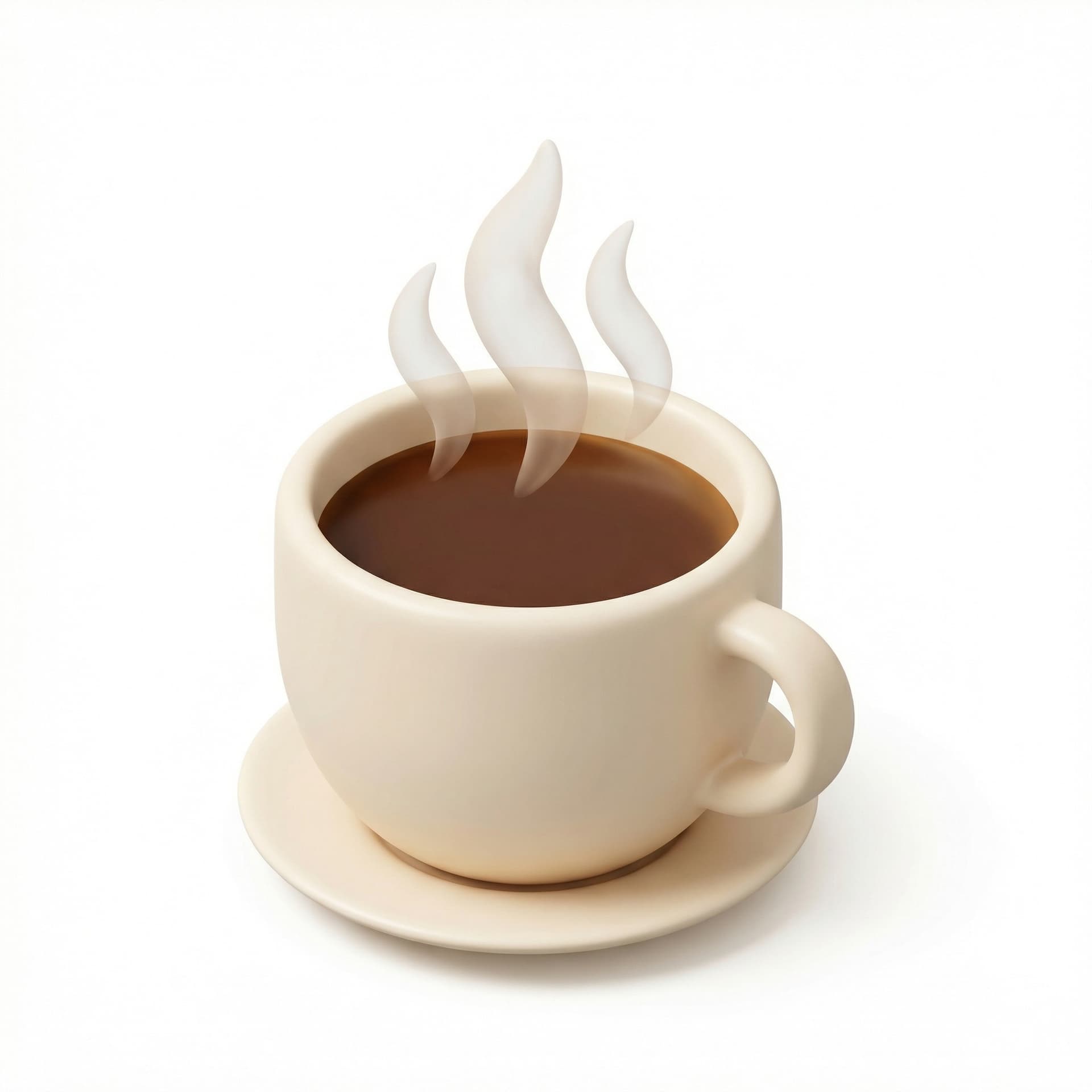 A coffee cup with steam rising