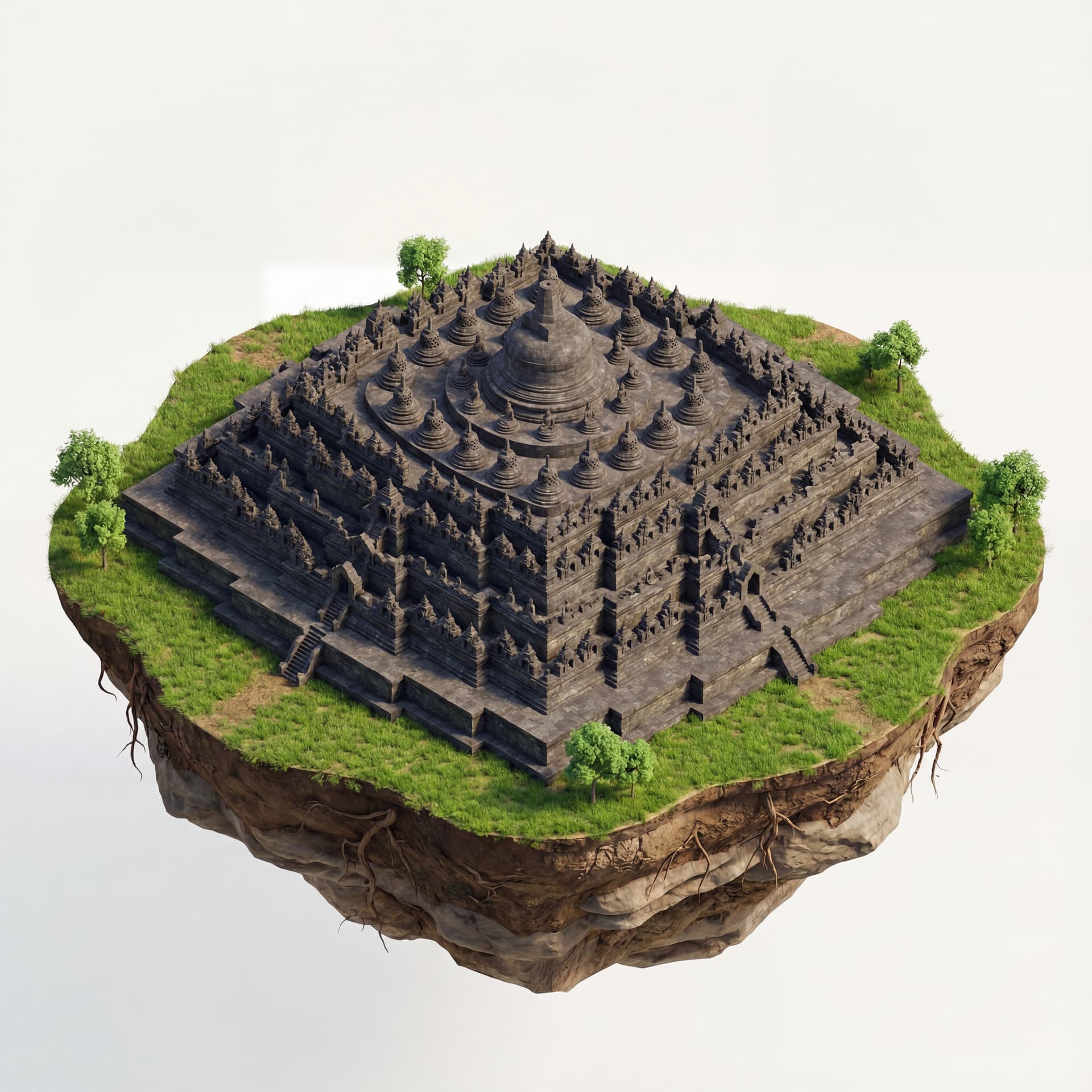 Candi Borobudur di pulau mengambang