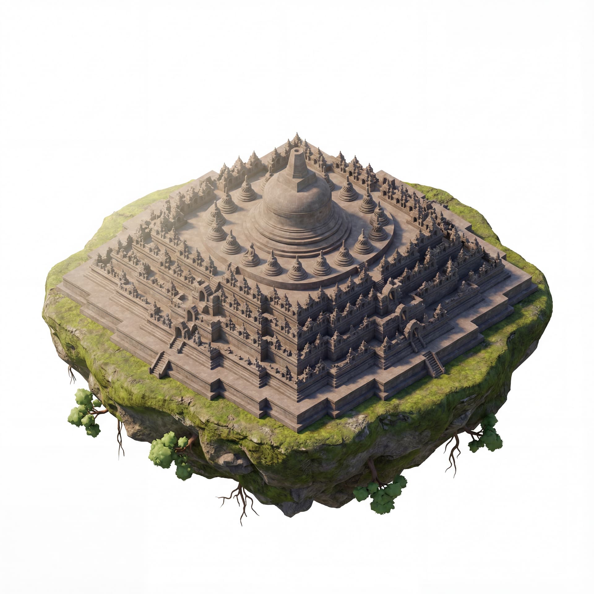 Candi Borobudur di pulau megambang