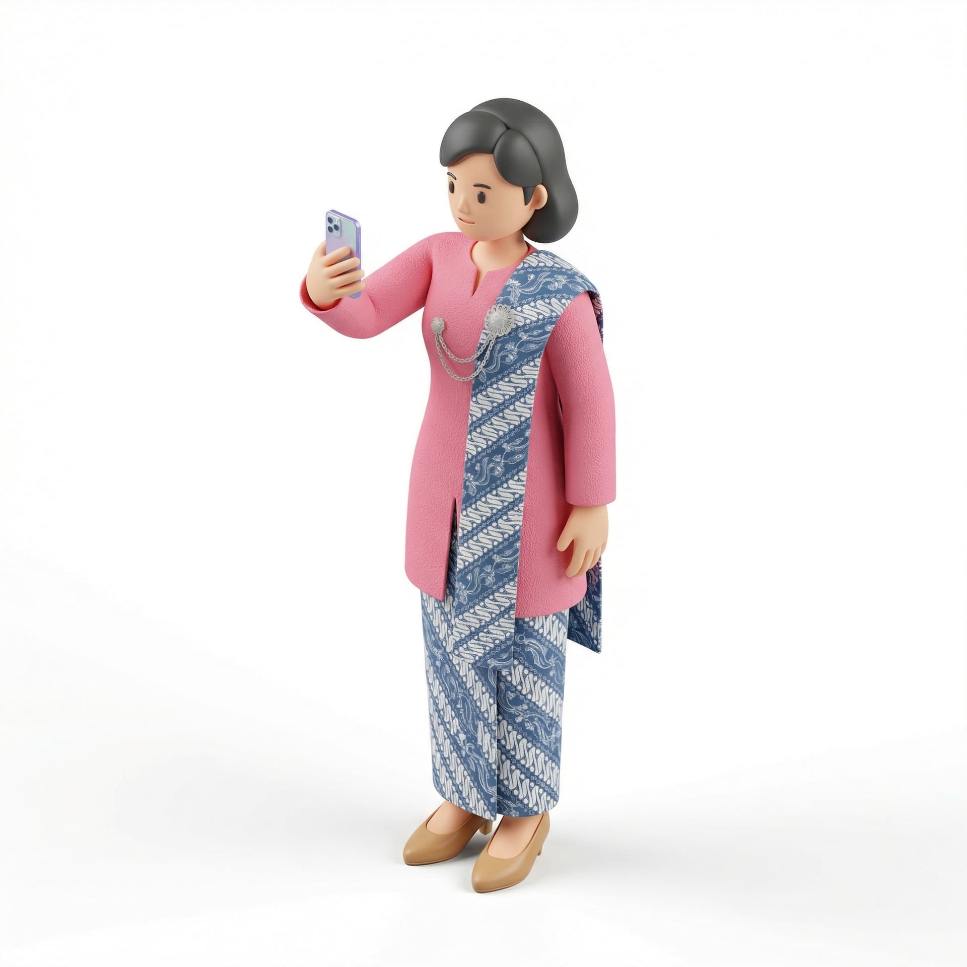 make an animated version of a woman with this outfit