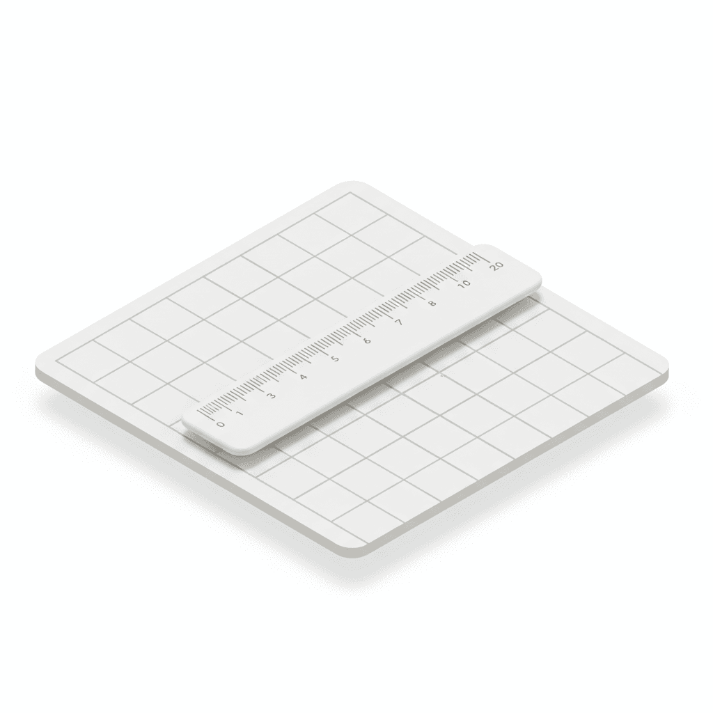 Ruler and measurement grid inspired by Dieter Rams Braun design