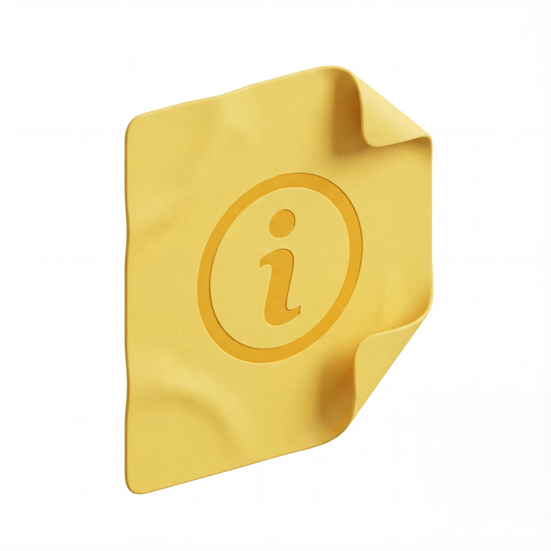 yellow paper info icon