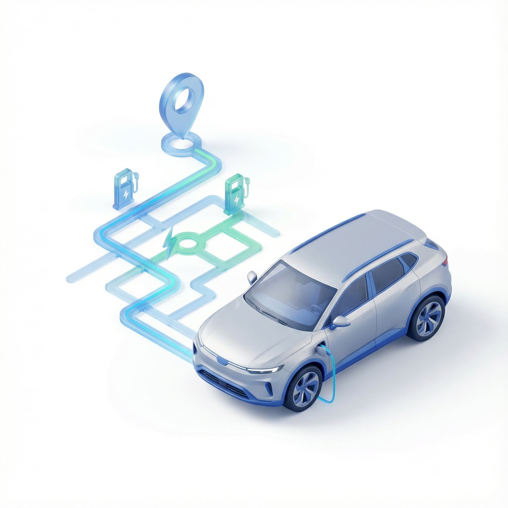 A PLAN ROUTE ICON , IT A FEATURE WHICH ALLOWS USER TO PLANE ROUTE FROM STARTING POINT TO DESTINATION WITH THERE EV VEHICLE, I NEED A ICON FOR THAT