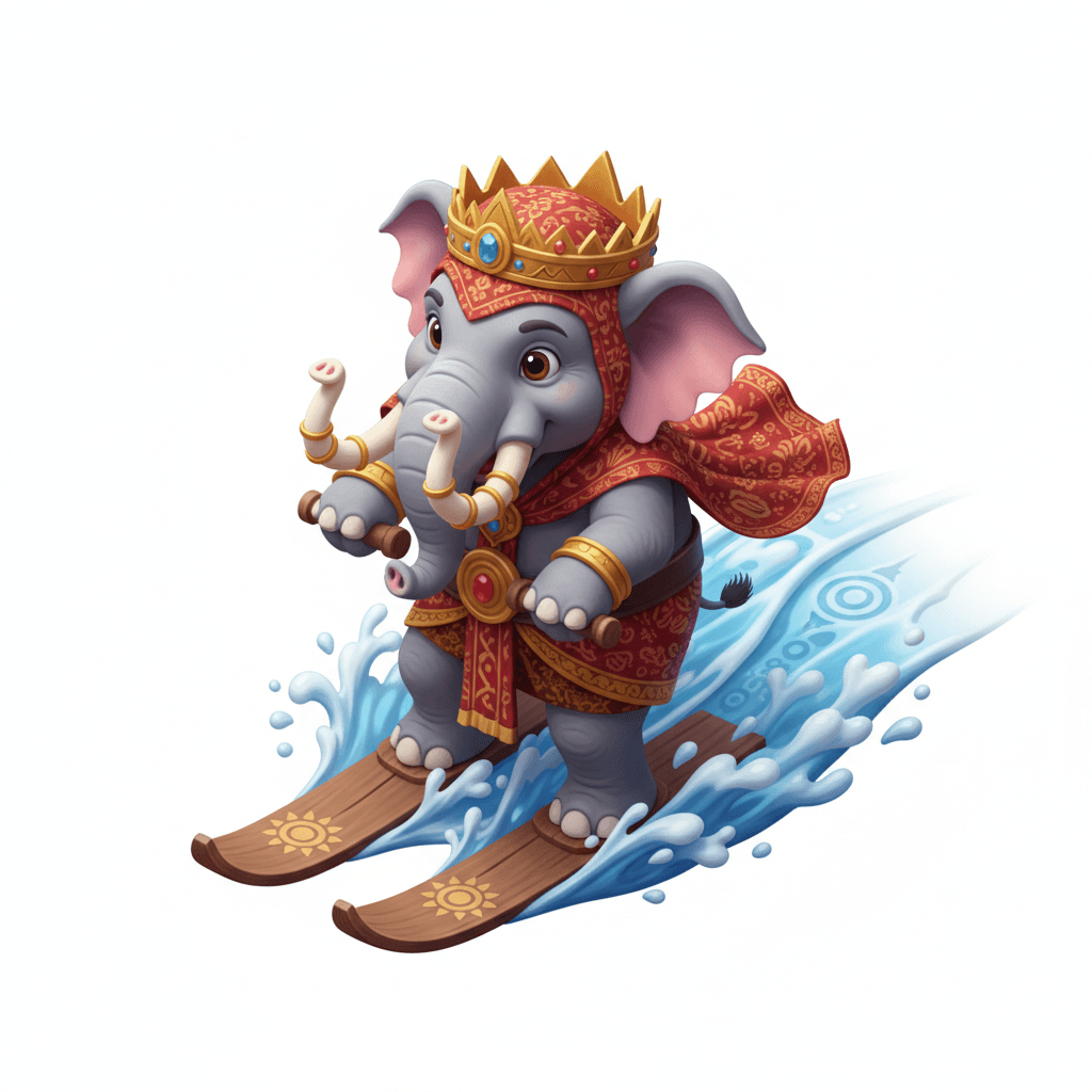 elephant as majapahit waterki event mascot