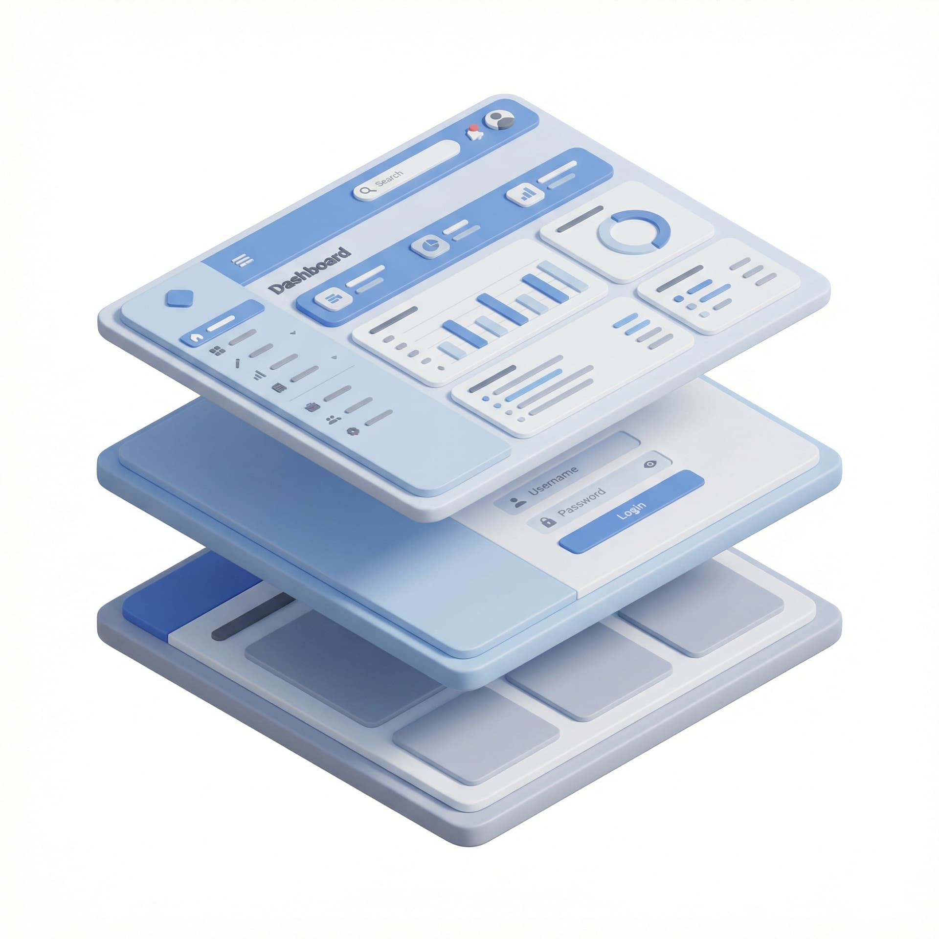 create icon yang intinya adalah templates dashboard seperti sidebar, navbar, login , dashboard (ready to use t emplate)