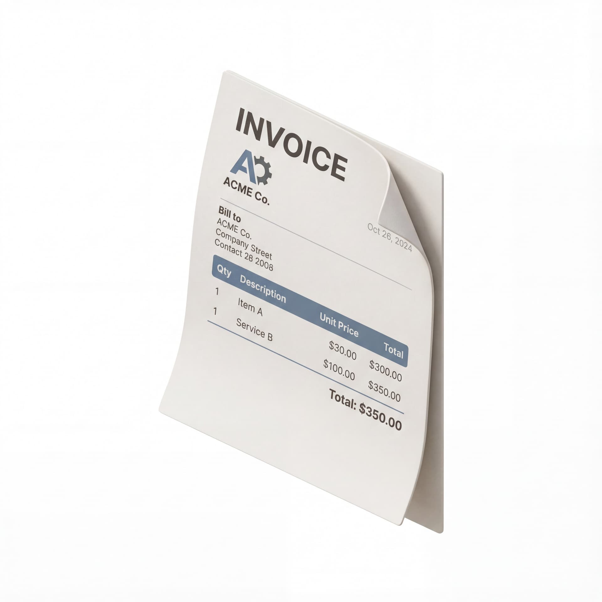 Invoice document