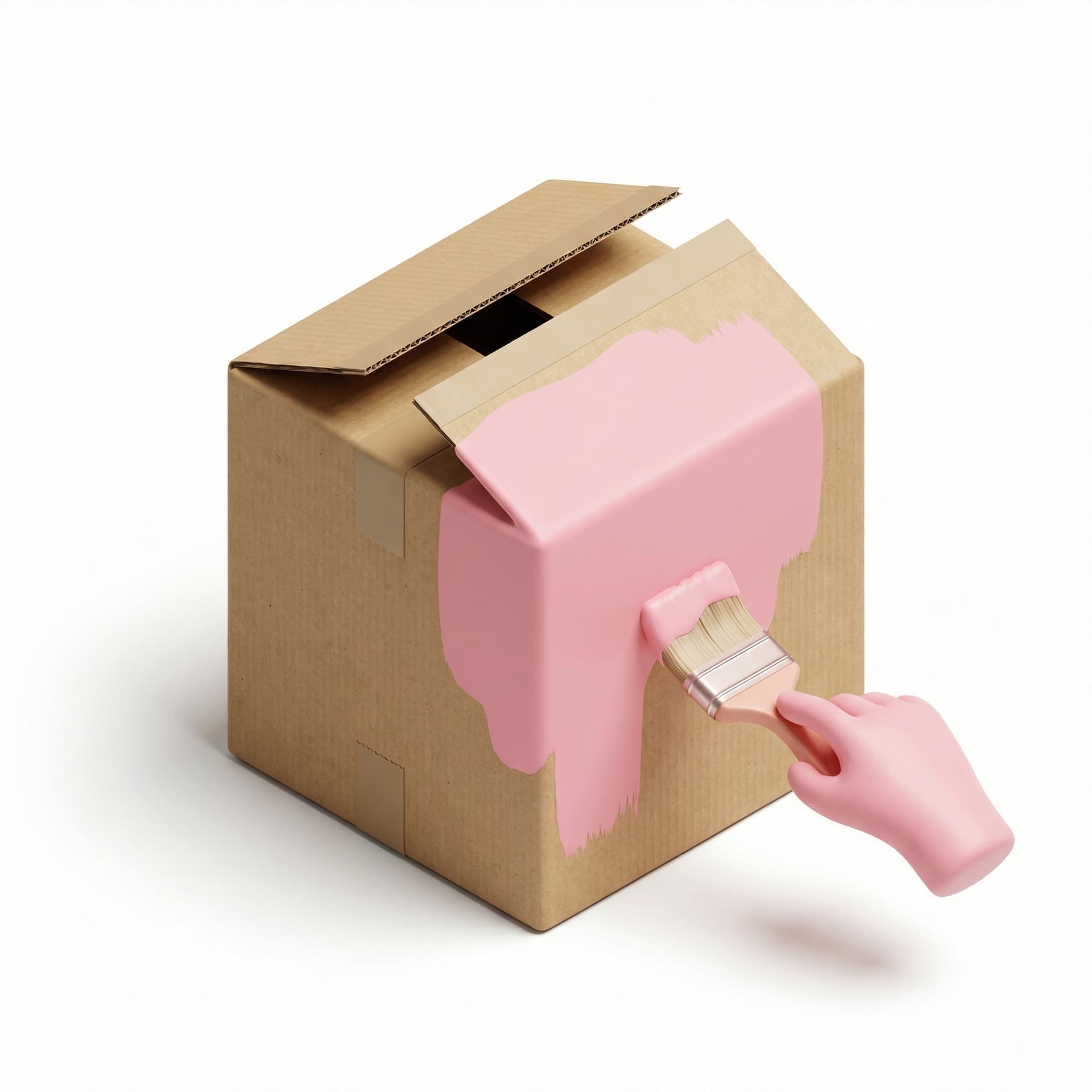 make the cardboard pink