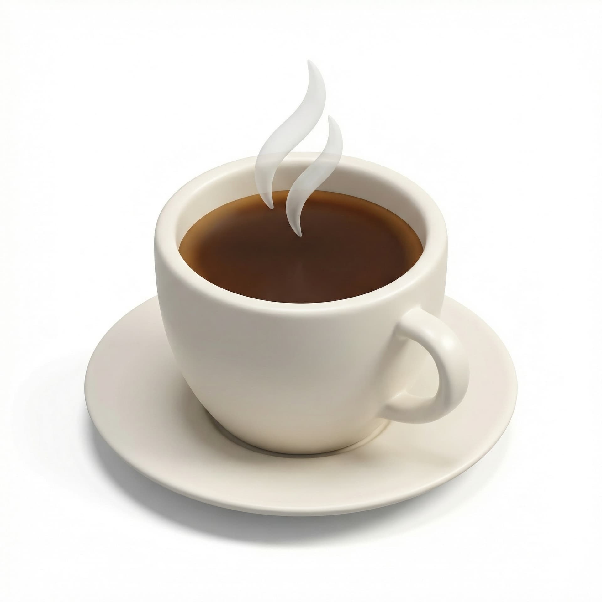 A coffee cup with steam rising