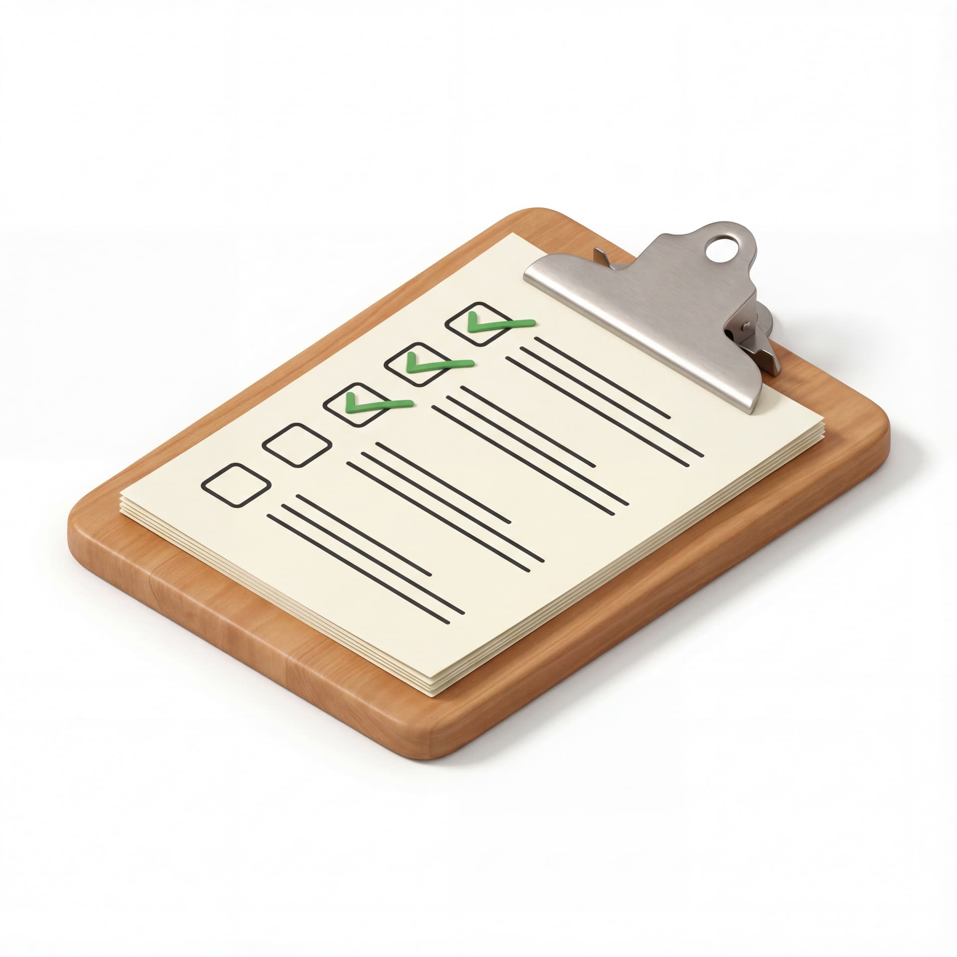 Clipboard checklist