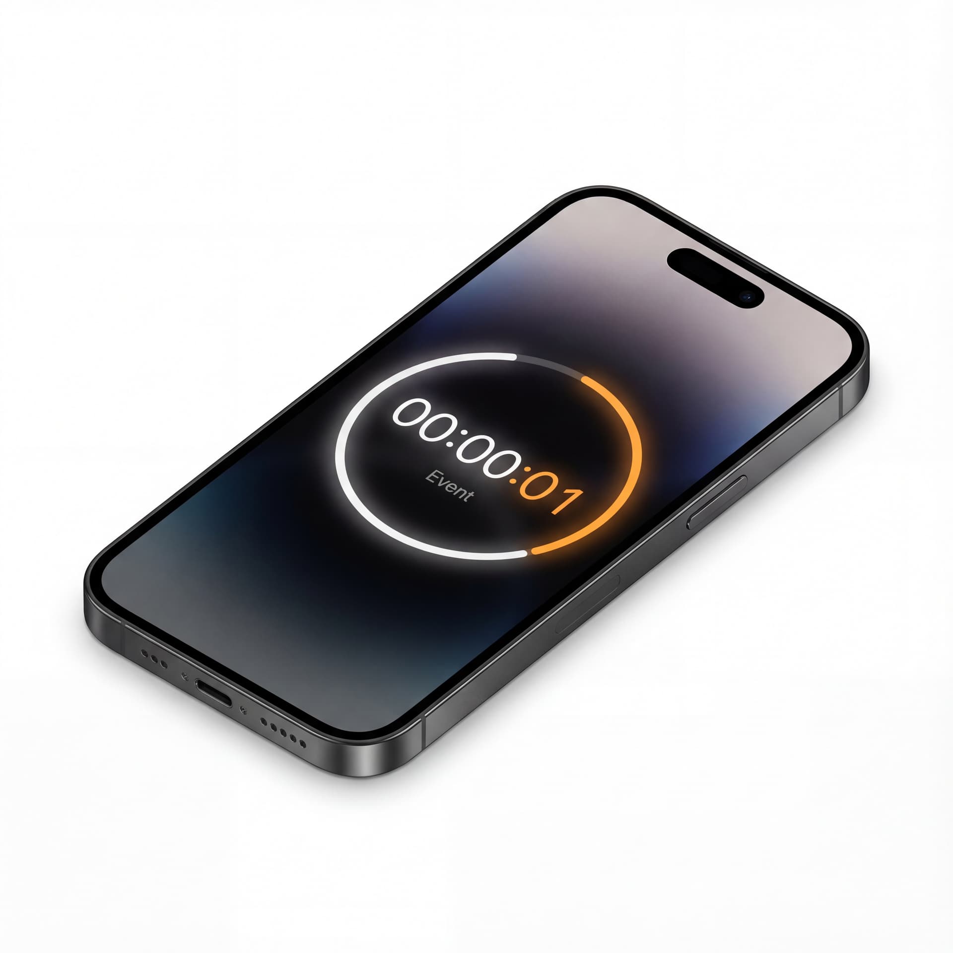 smartphone countdown screen