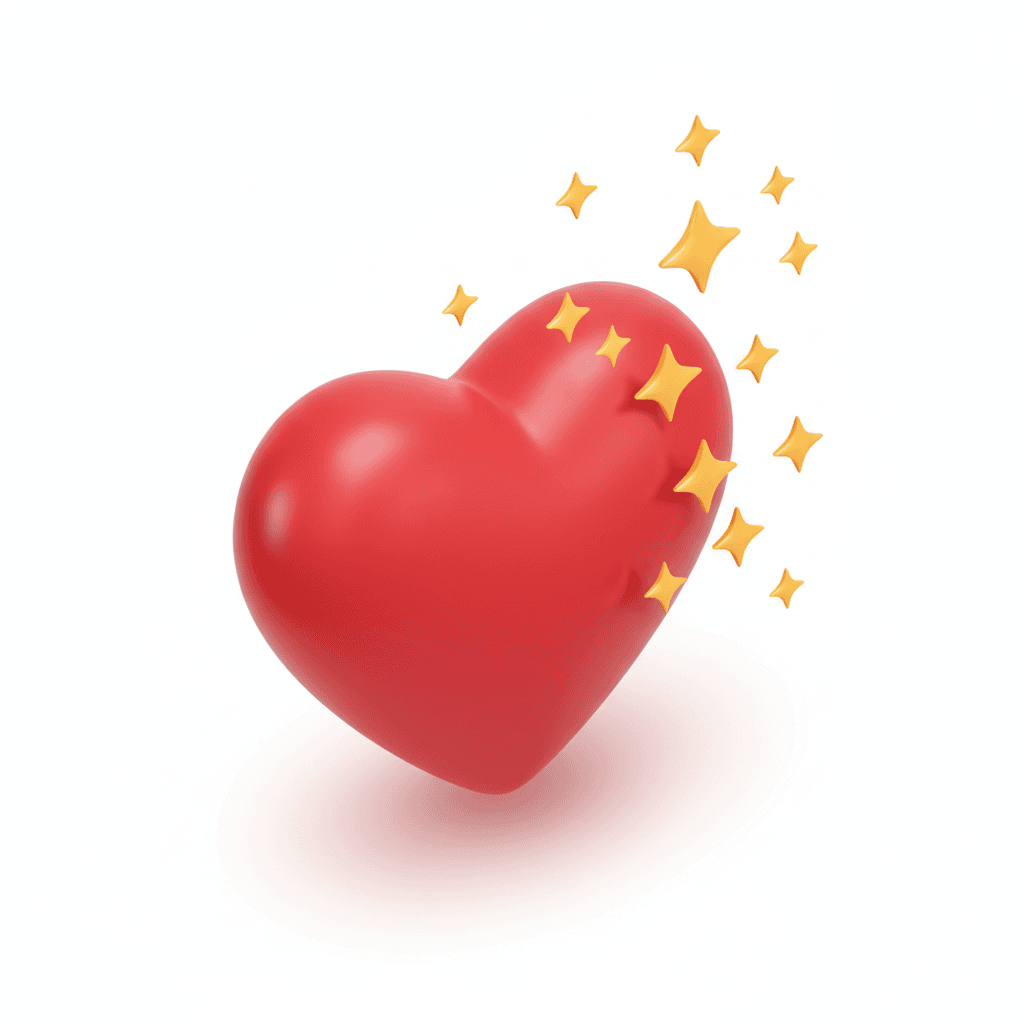 Heart with sparkles