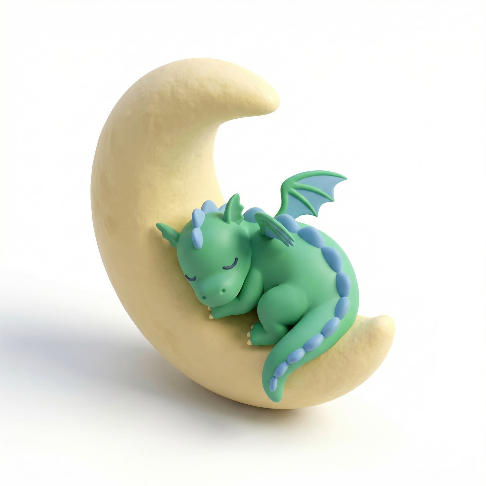 naga tidur diatas bulan cartoon