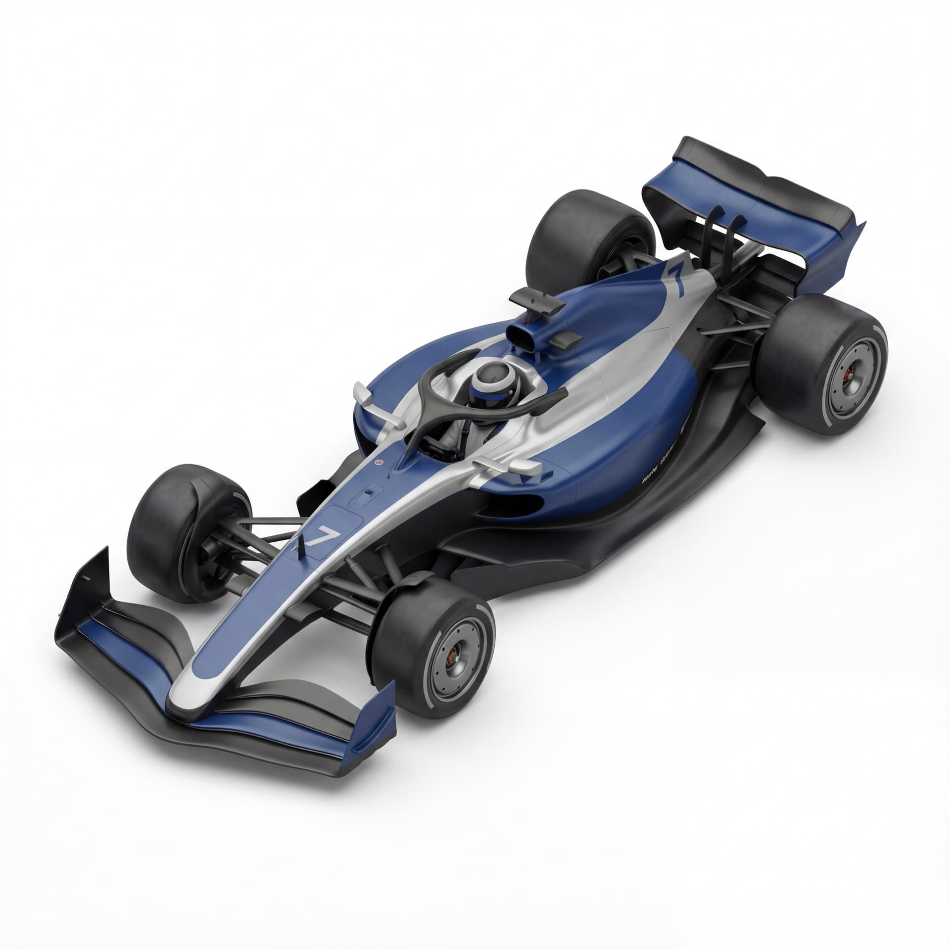 racing car, top view