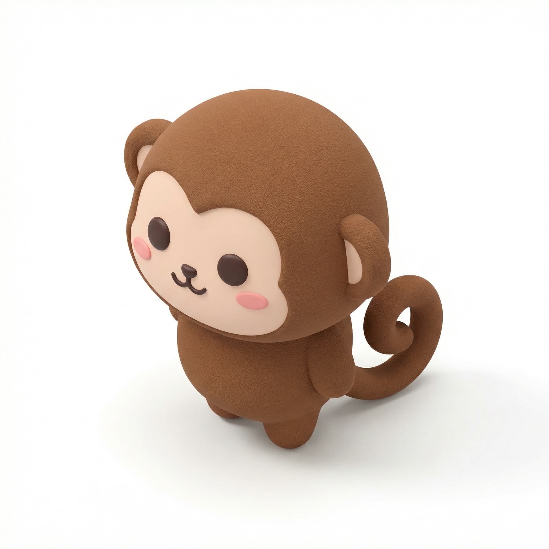 a chiikawa styled monkey in 3D