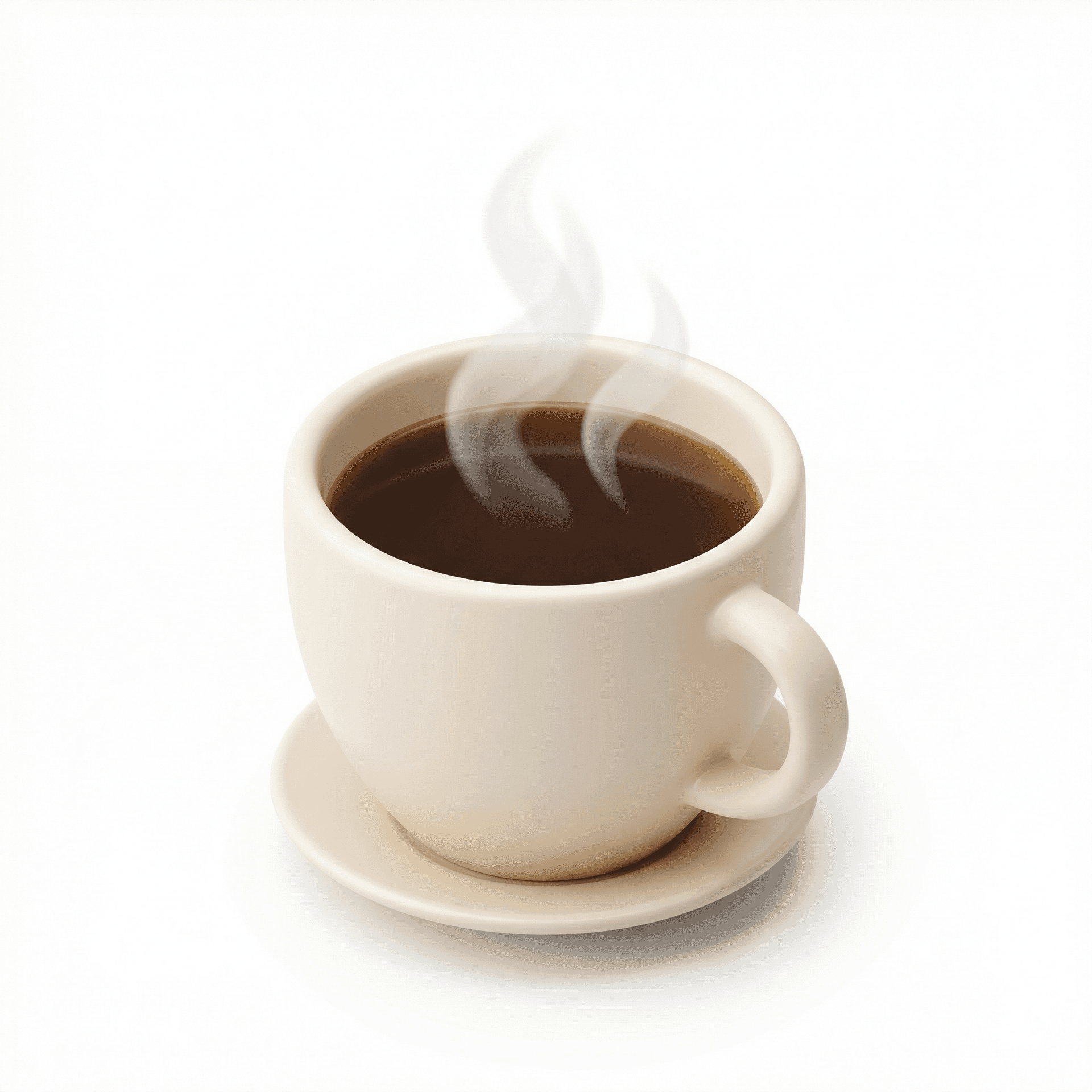 A coffee cup with steam rising