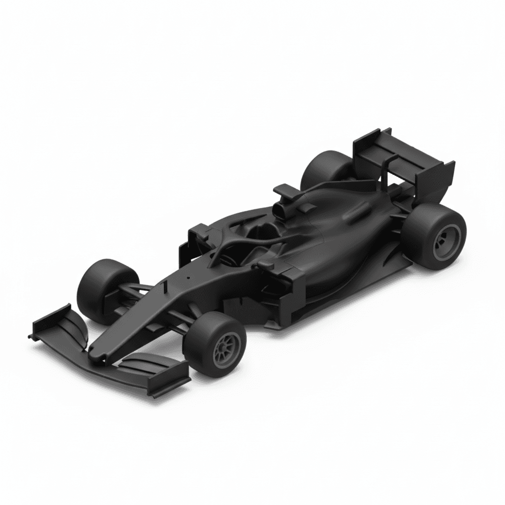 ganti objek dengan mobil f1 dan dengan konsep yang sama