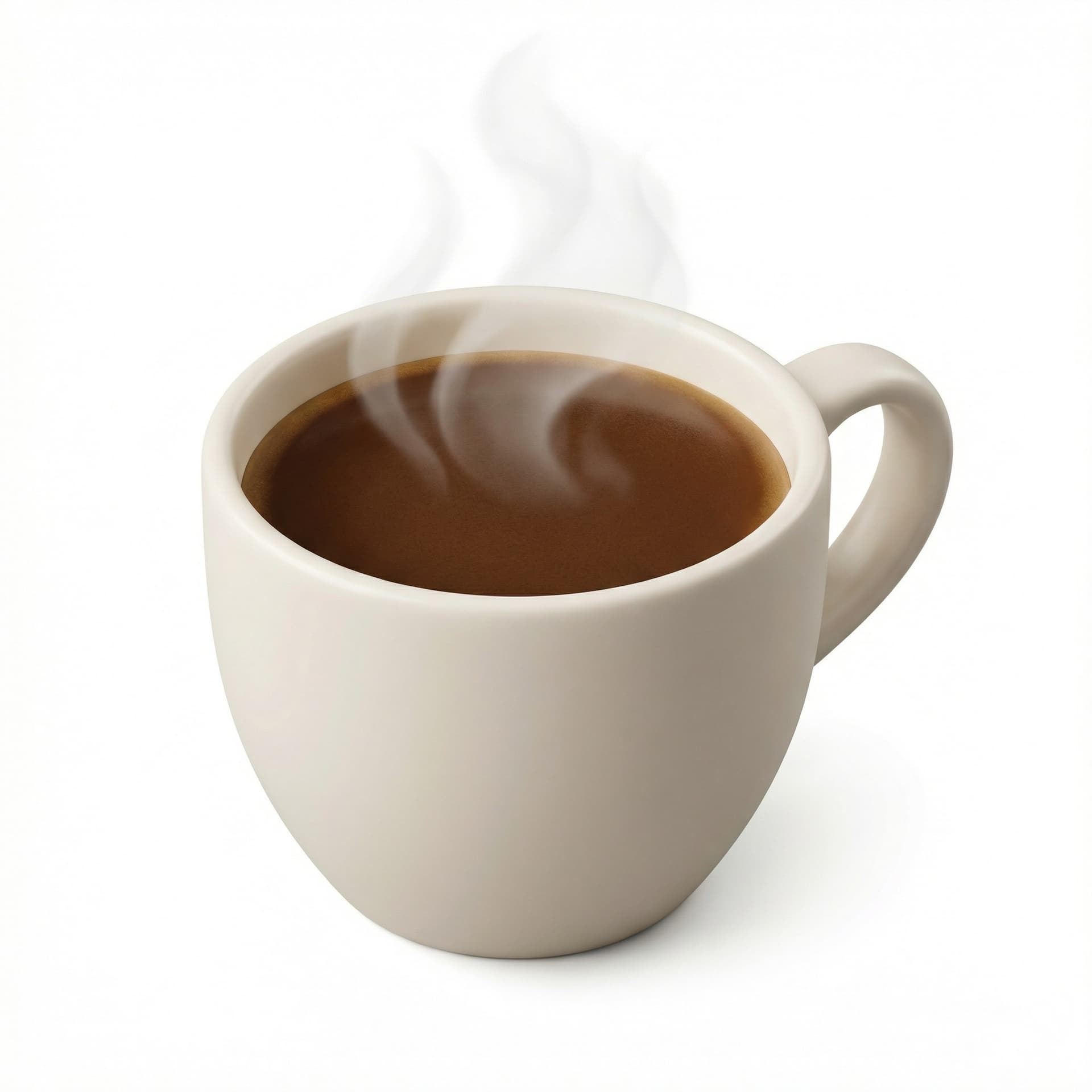 A coffee cup with steam rising