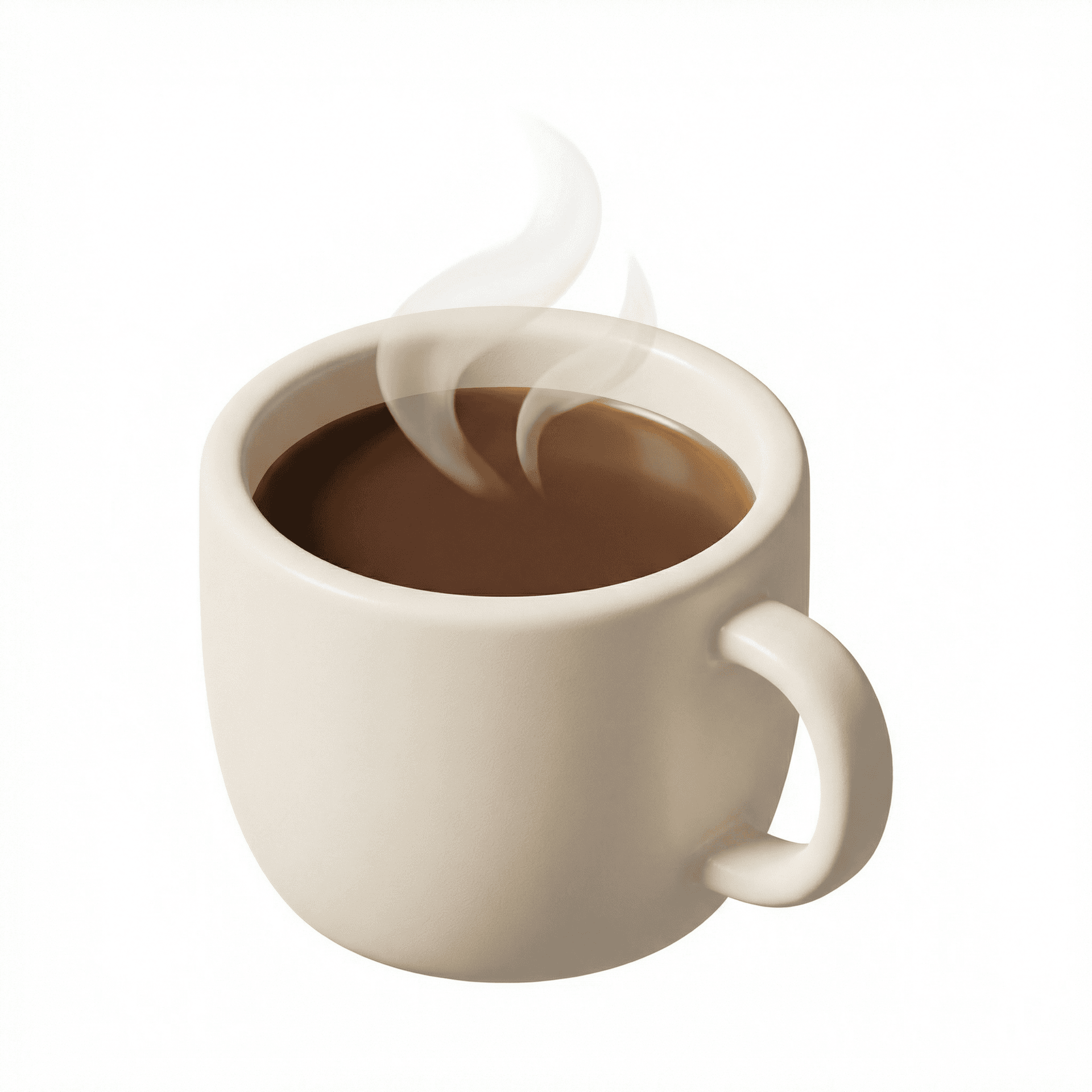 A coffee cup with steam rising