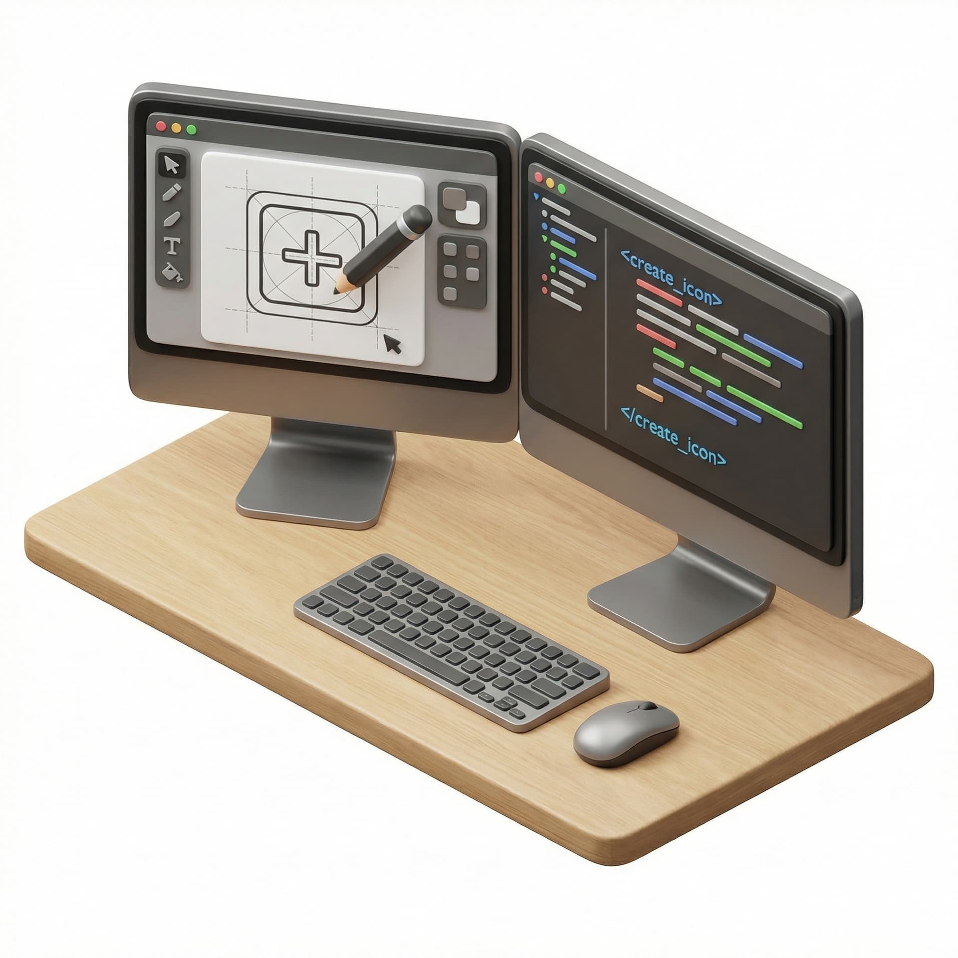 create icon code / coding