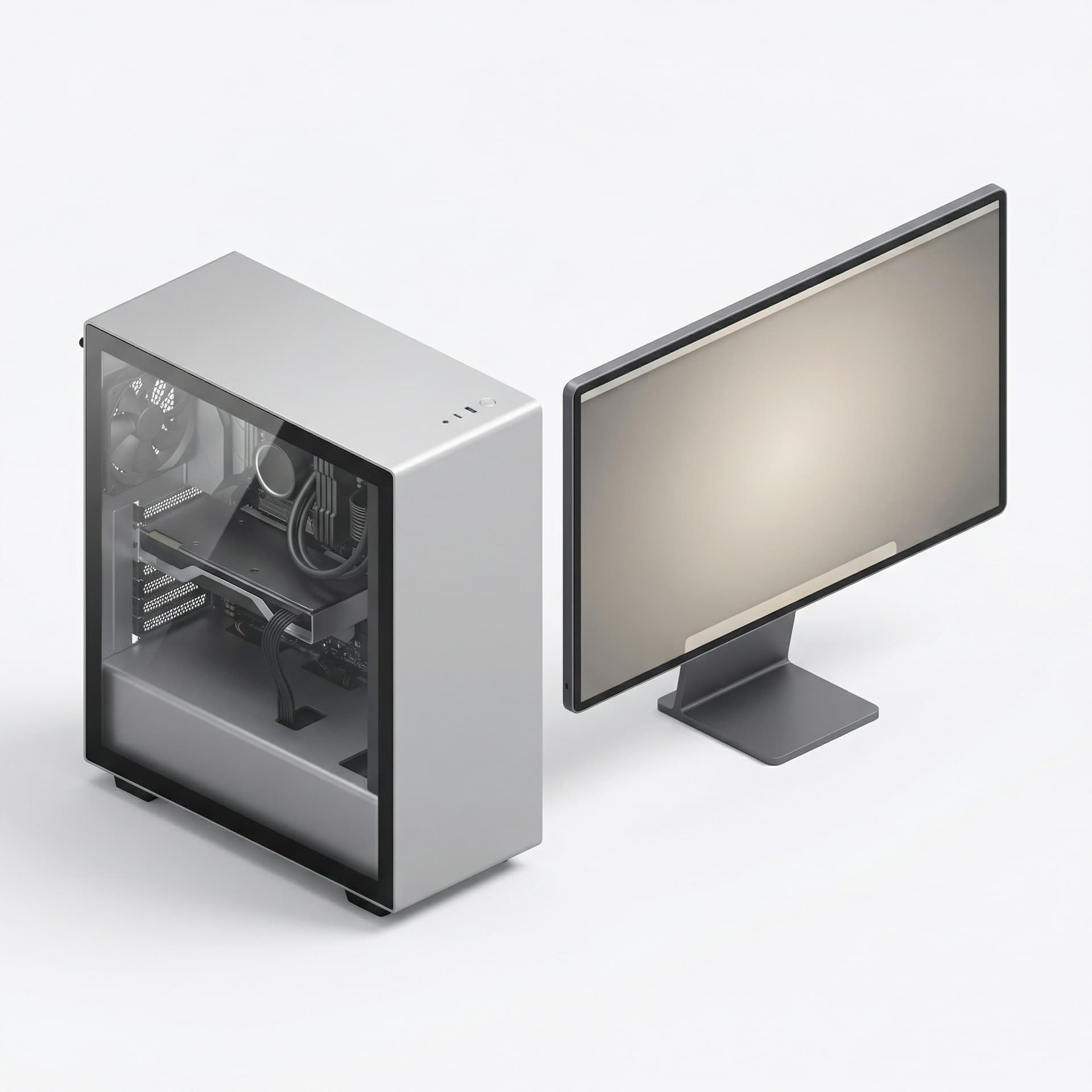 buatkan PC dan monitor 