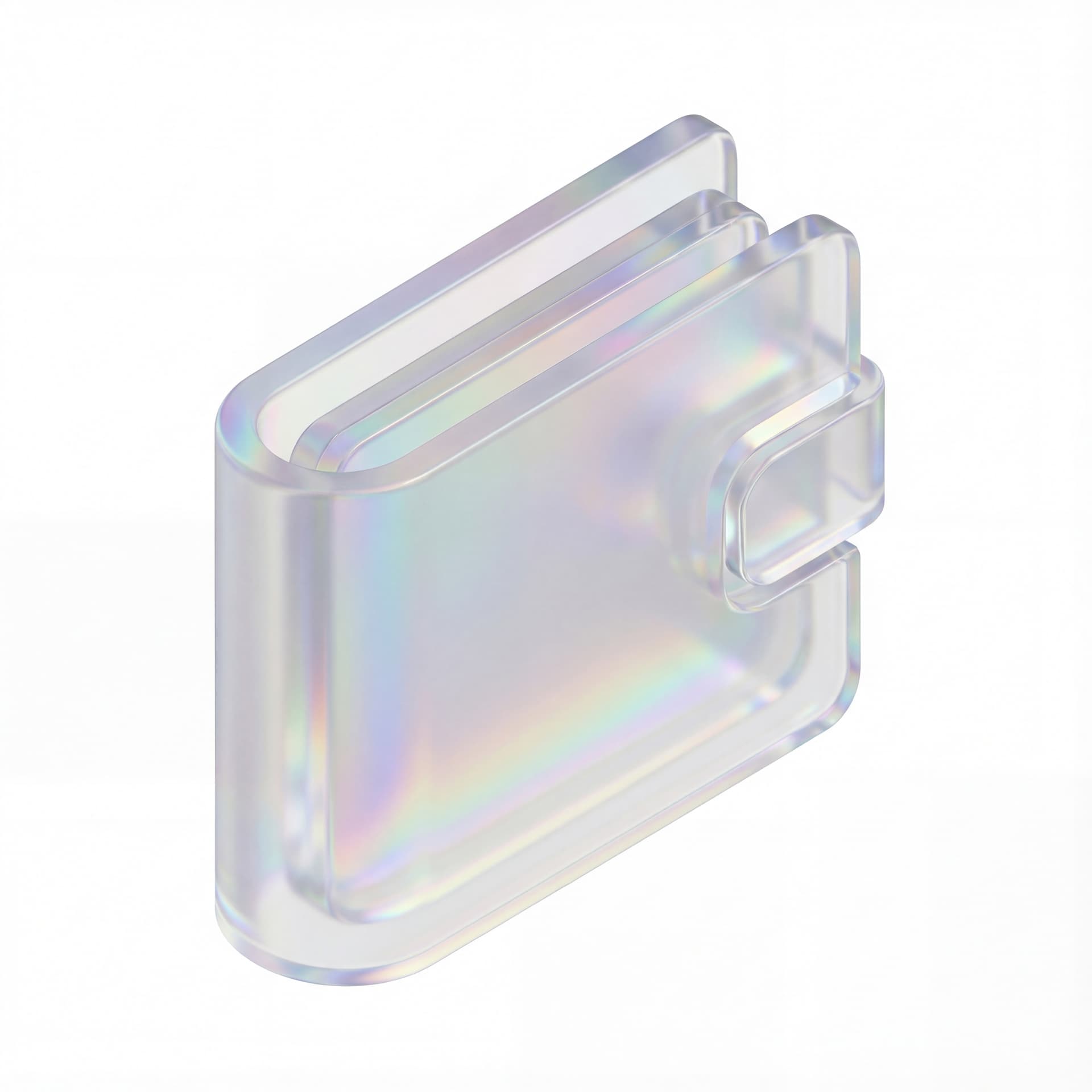 Wallet style Glassmorphism Holographic