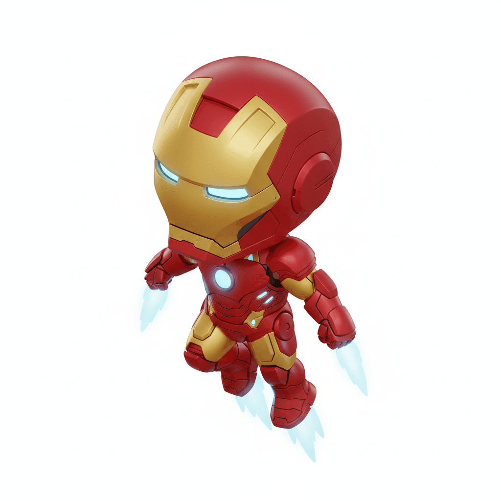 chibi ironman flying style
