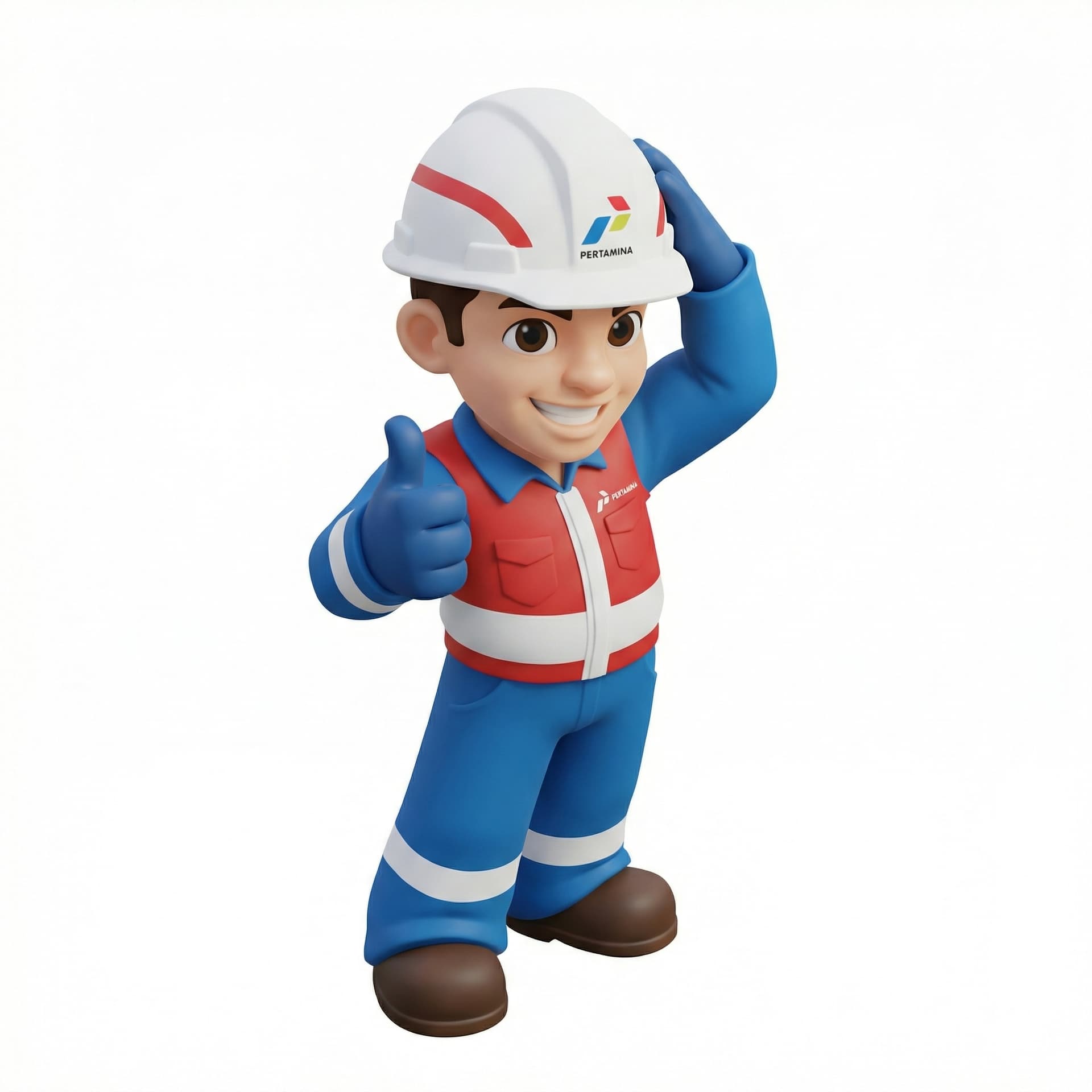 buatkan character seperti gambar tapi posisi menghap depan tegak