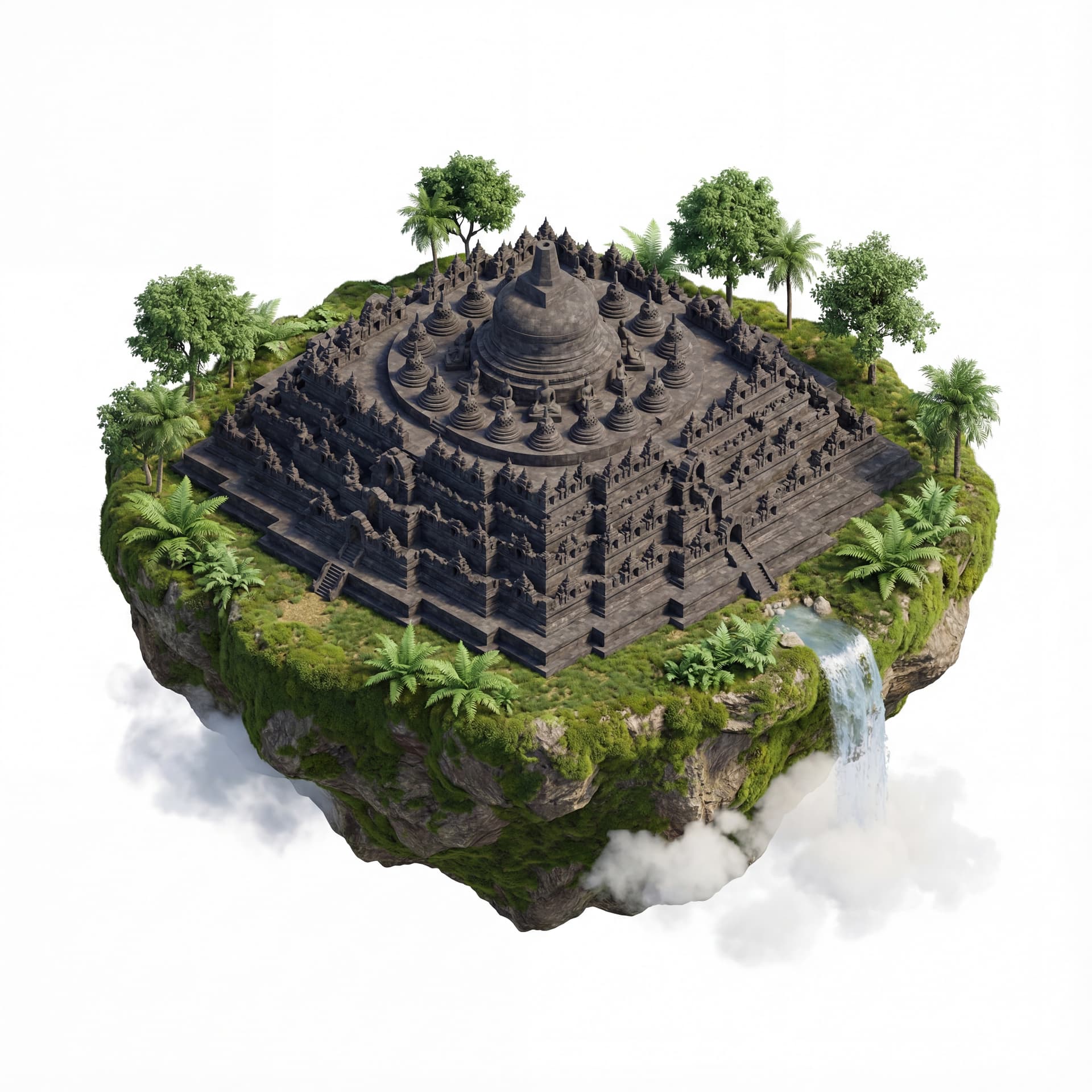 Candi Borobudur di pulau megambang