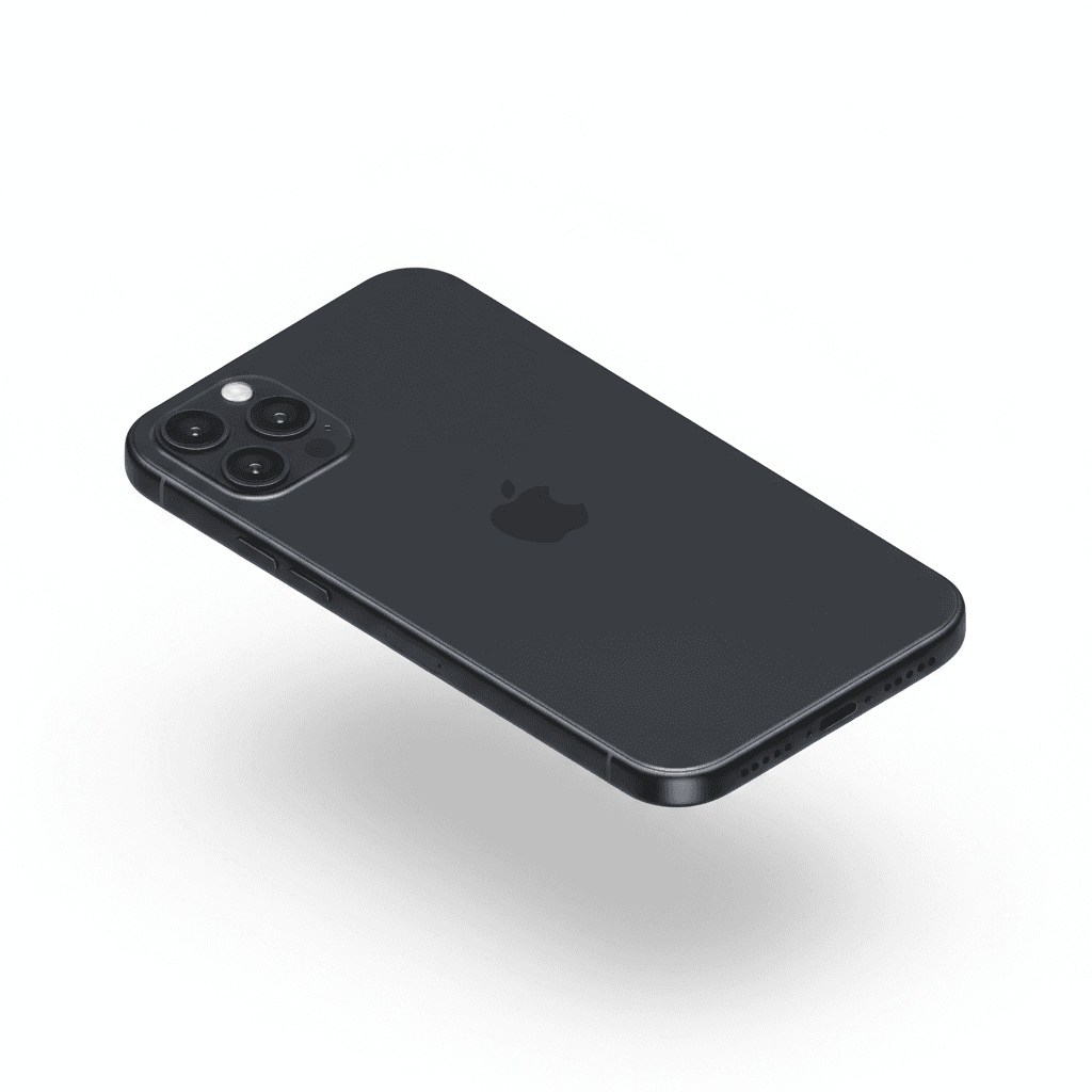 floating iphone back-view