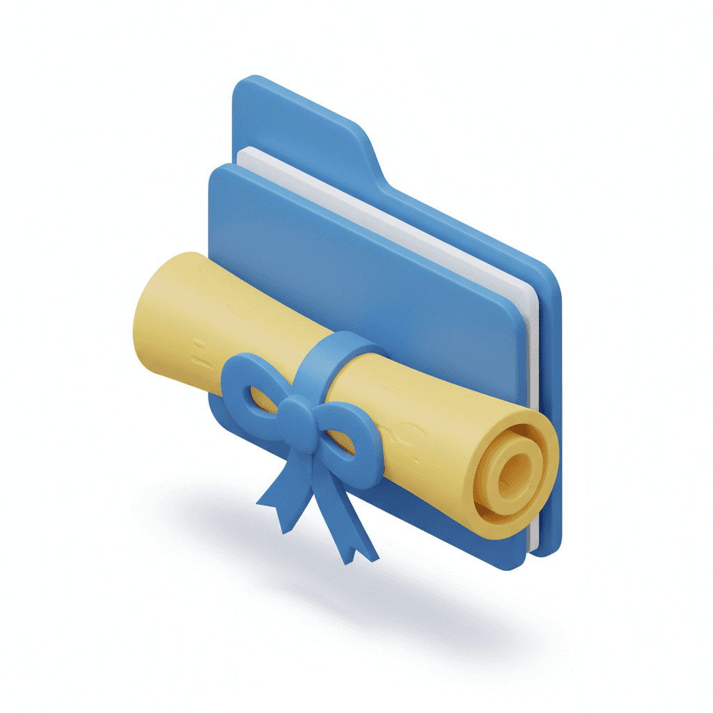 Document, blue and yellow color