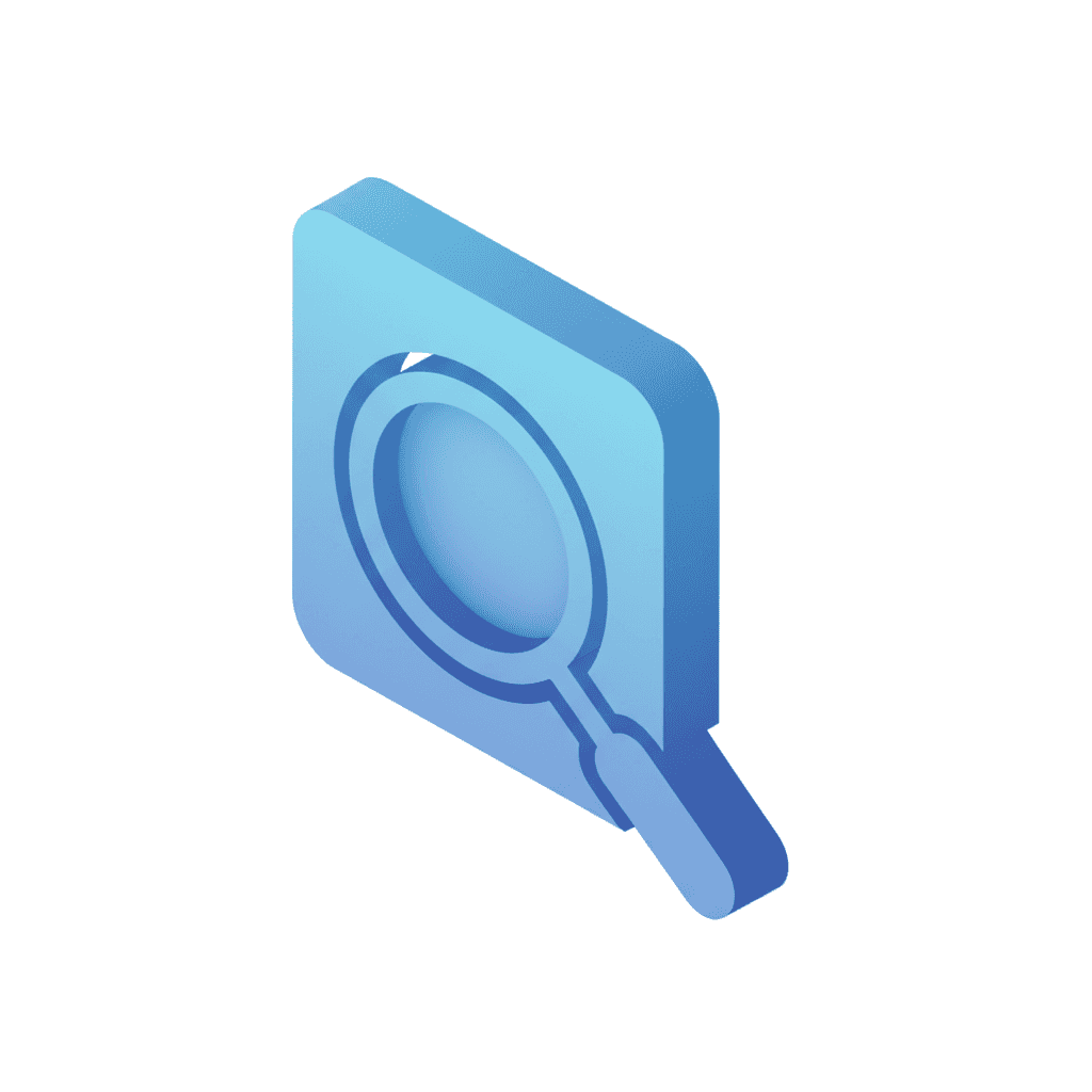 simple search identic icon similar like logo color 006DF7 gradient smooth bright from top, the icon stylish easy to look and read