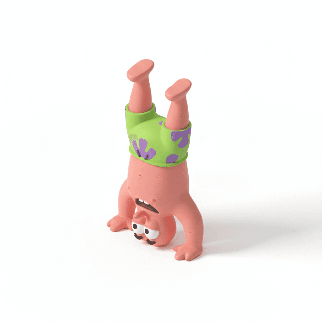 patrick star doing hand stand