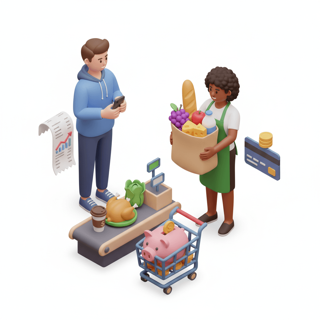 People doing food expenditure