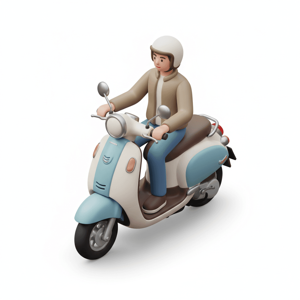 orang naik motor scoopy