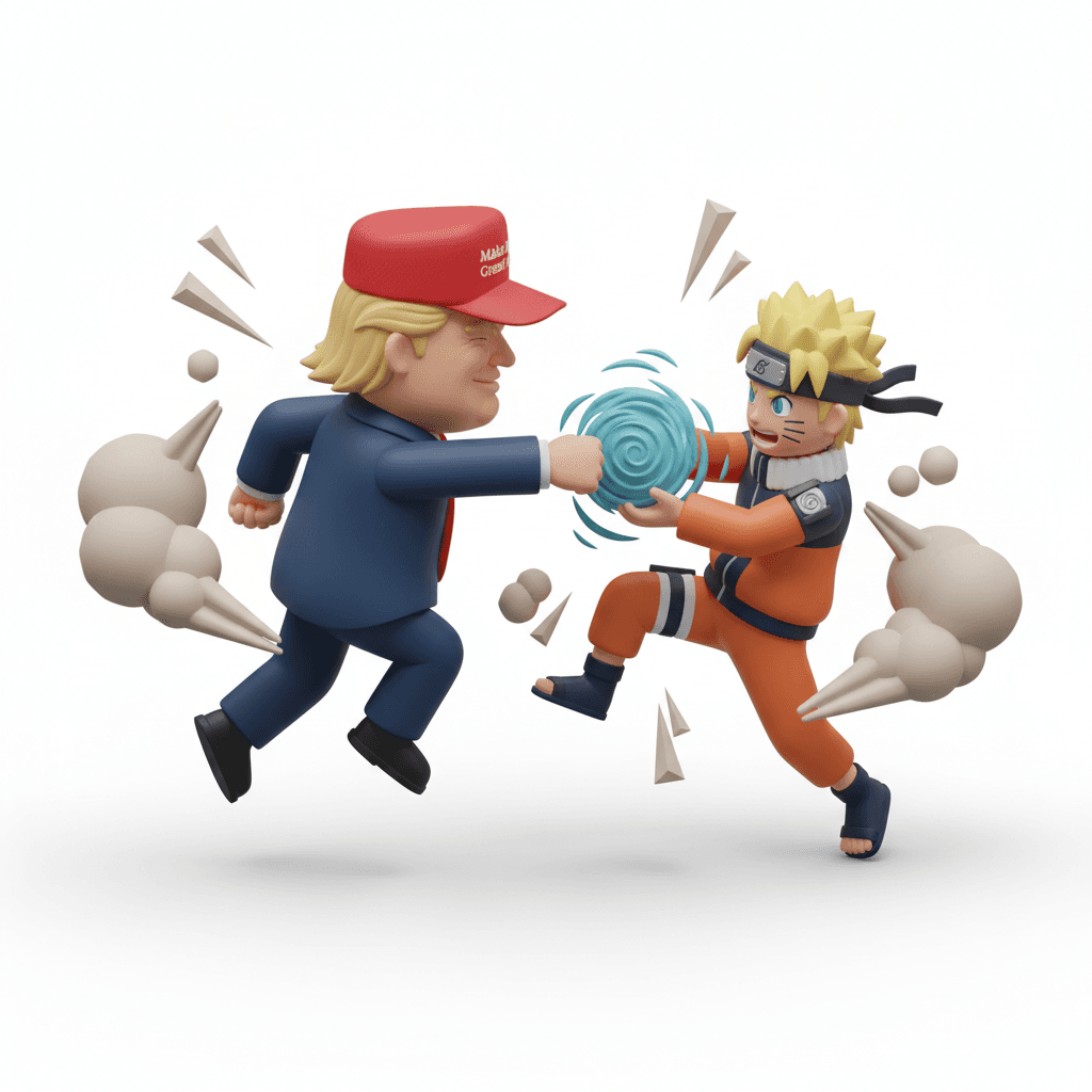 donald trump berantem sama naruto