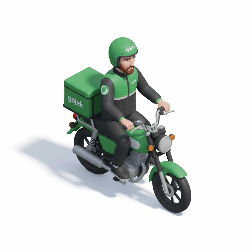 lionel messi nyetir motor pake jaket gojek